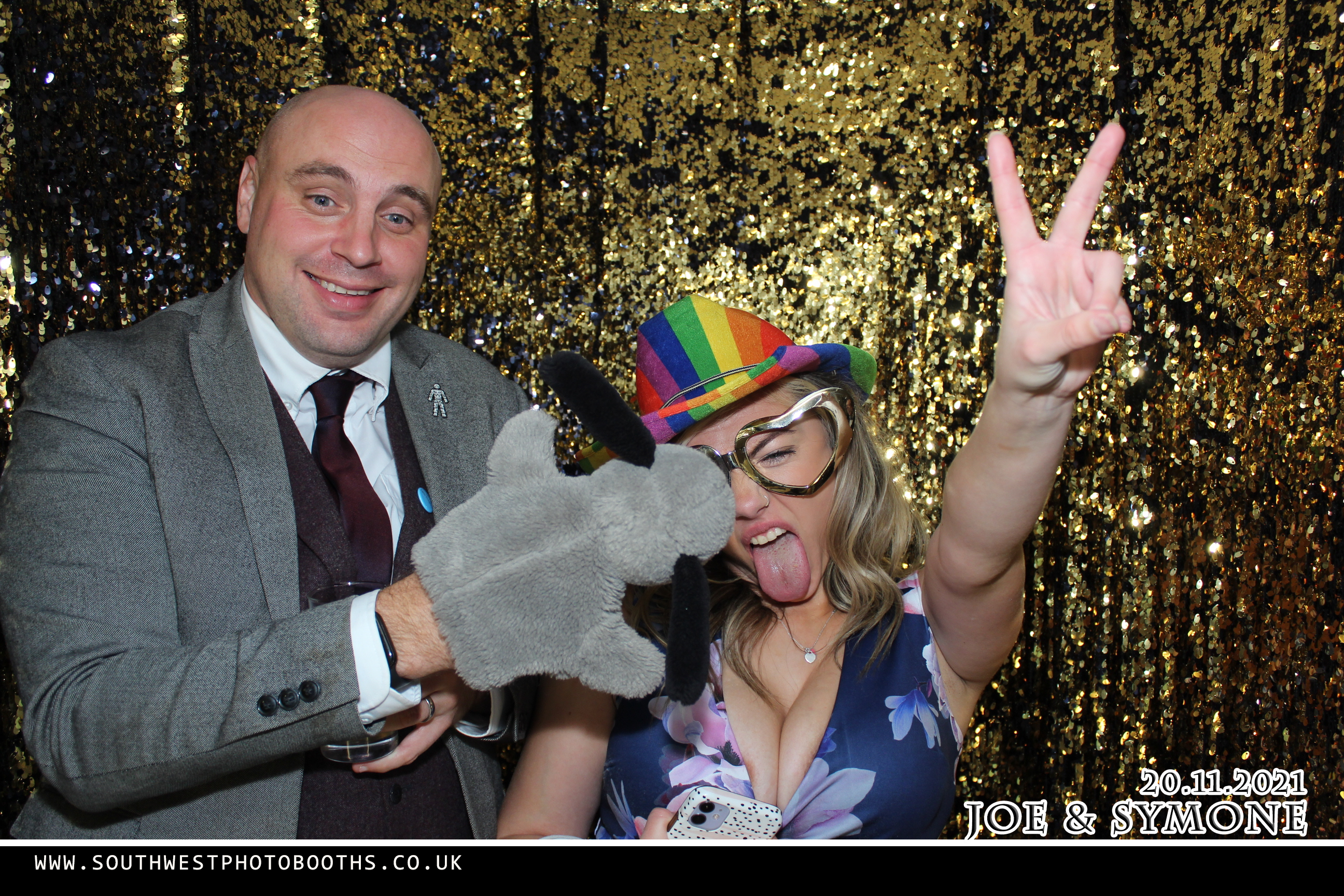 Joe and Symone | View more photos from the event at gallery.southwestphotobooths.co.uk/u/SWPB/Joe-and-Symone