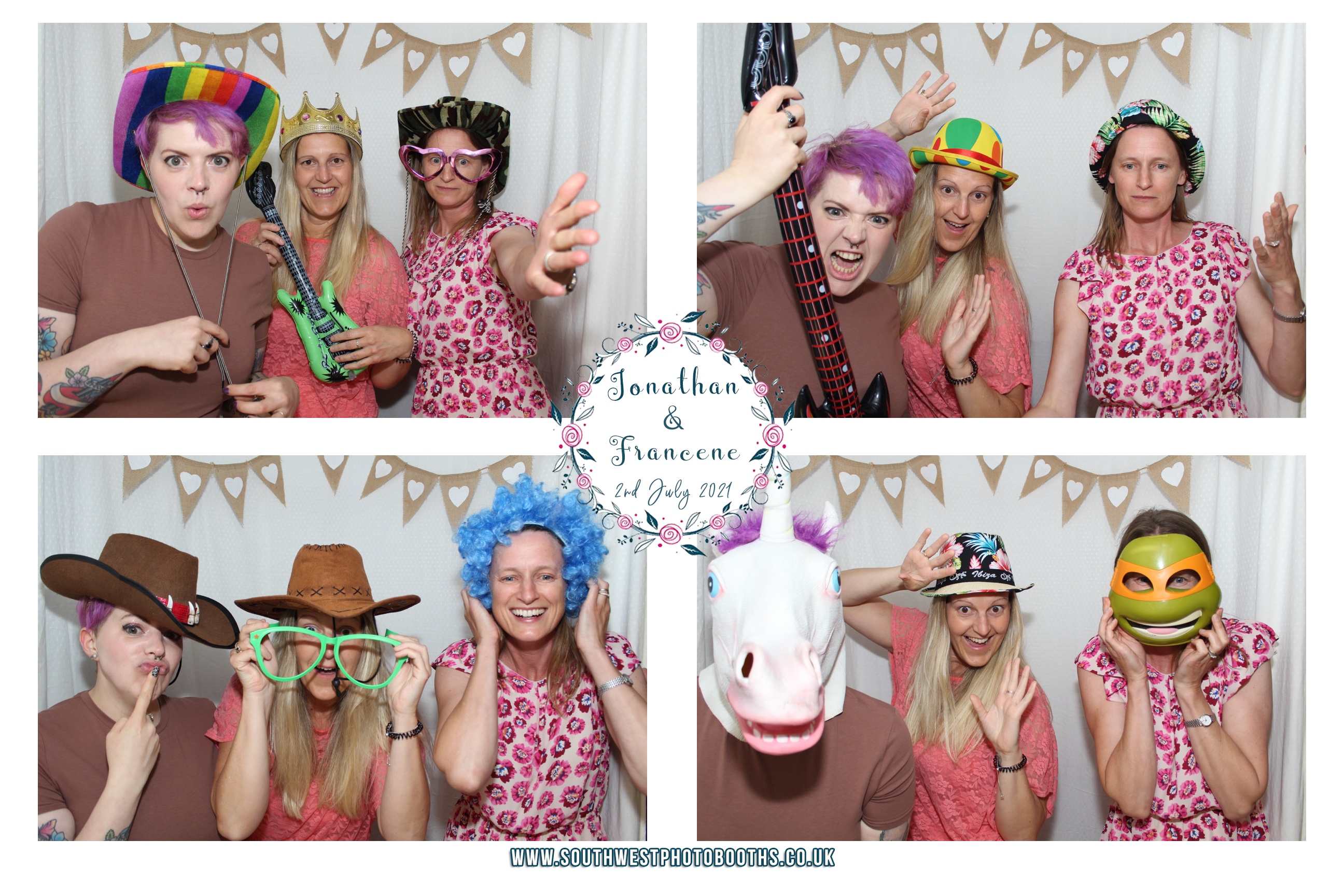 Jonathan and Francene | View more photos from the event at gallery.southwestphotobooths.co.uk/u/SWPB/Jonathan-and-Francene
