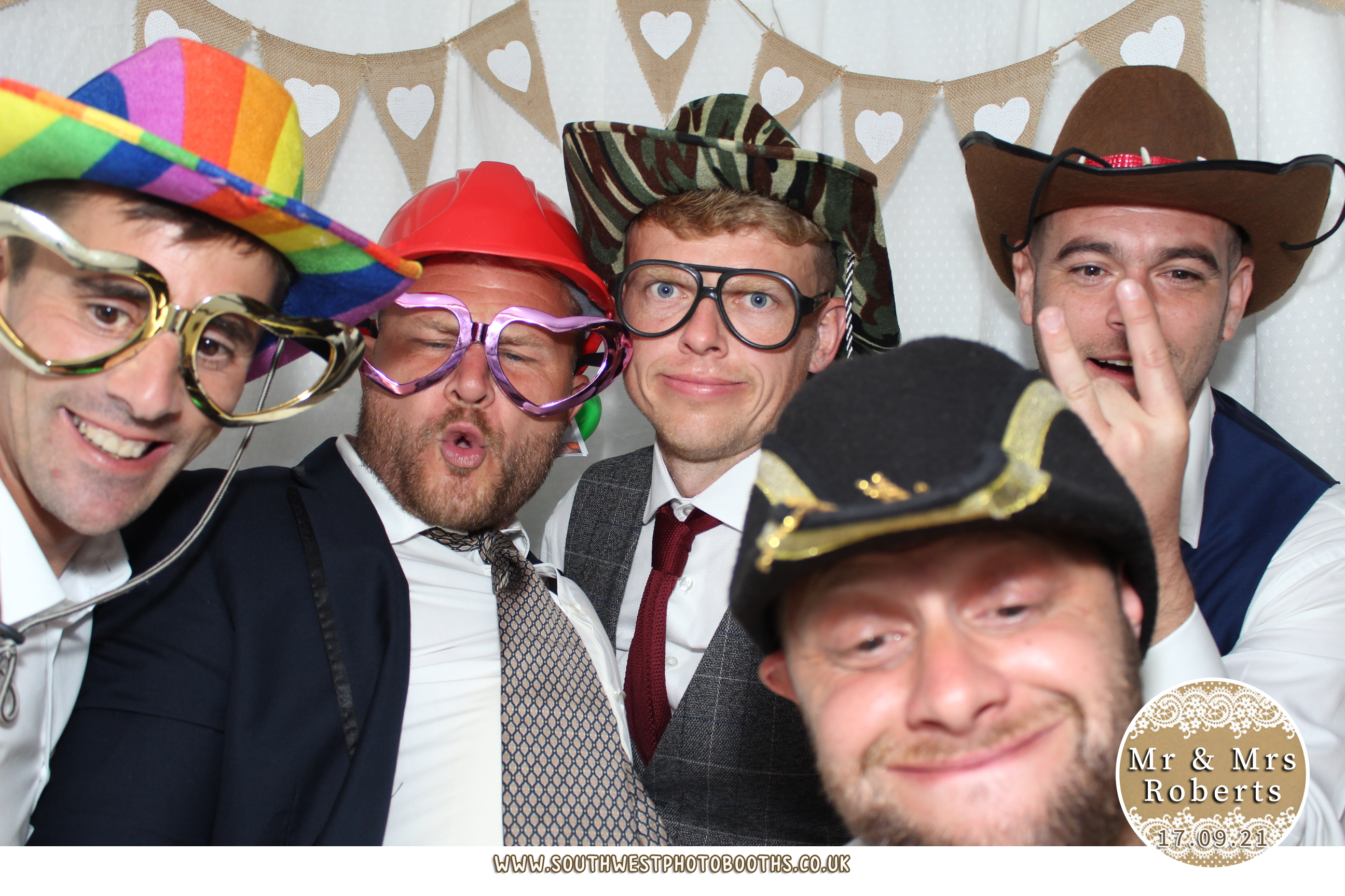 Mr and Mrs Roberts | View more photos from the event at gallery.southwestphotobooths.co.uk/u/SWPB/Mr-and-Mrs-Roberts