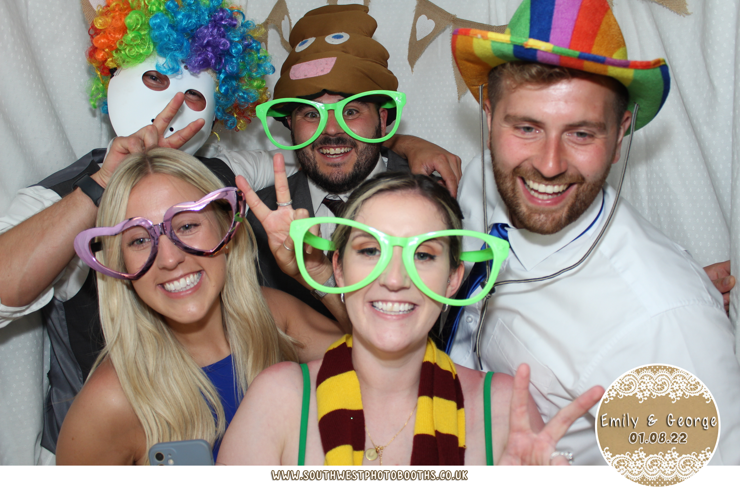 Emily and George | View more photos from the event at gallery.southwestphotobooths.co.uk/u/SWPB/Emily-and-George