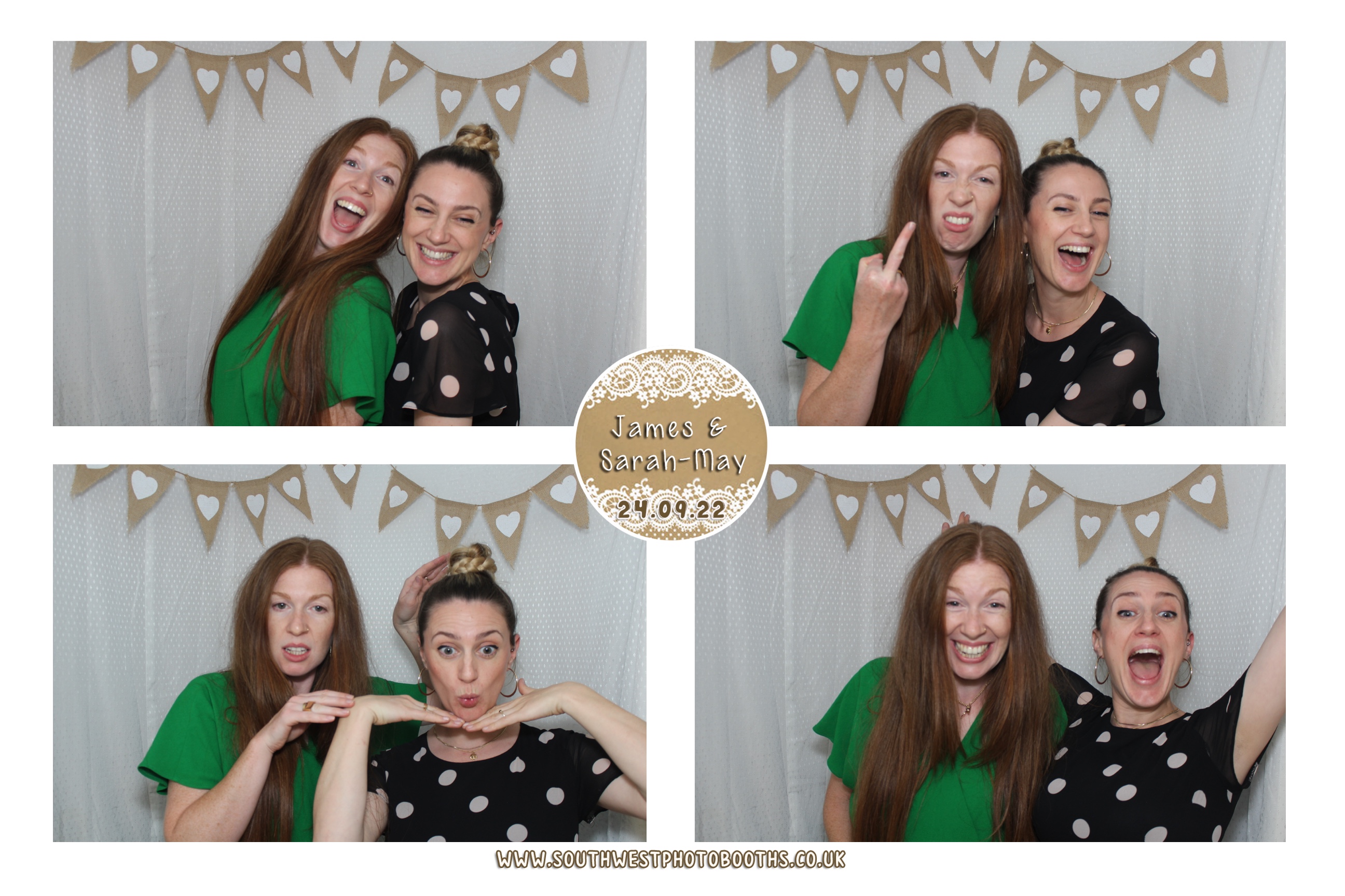 James and Sarah-May | View more photos from the event at gallery.southwestphotobooths.co.uk/u/SWPB/James-and-Sarah-May
