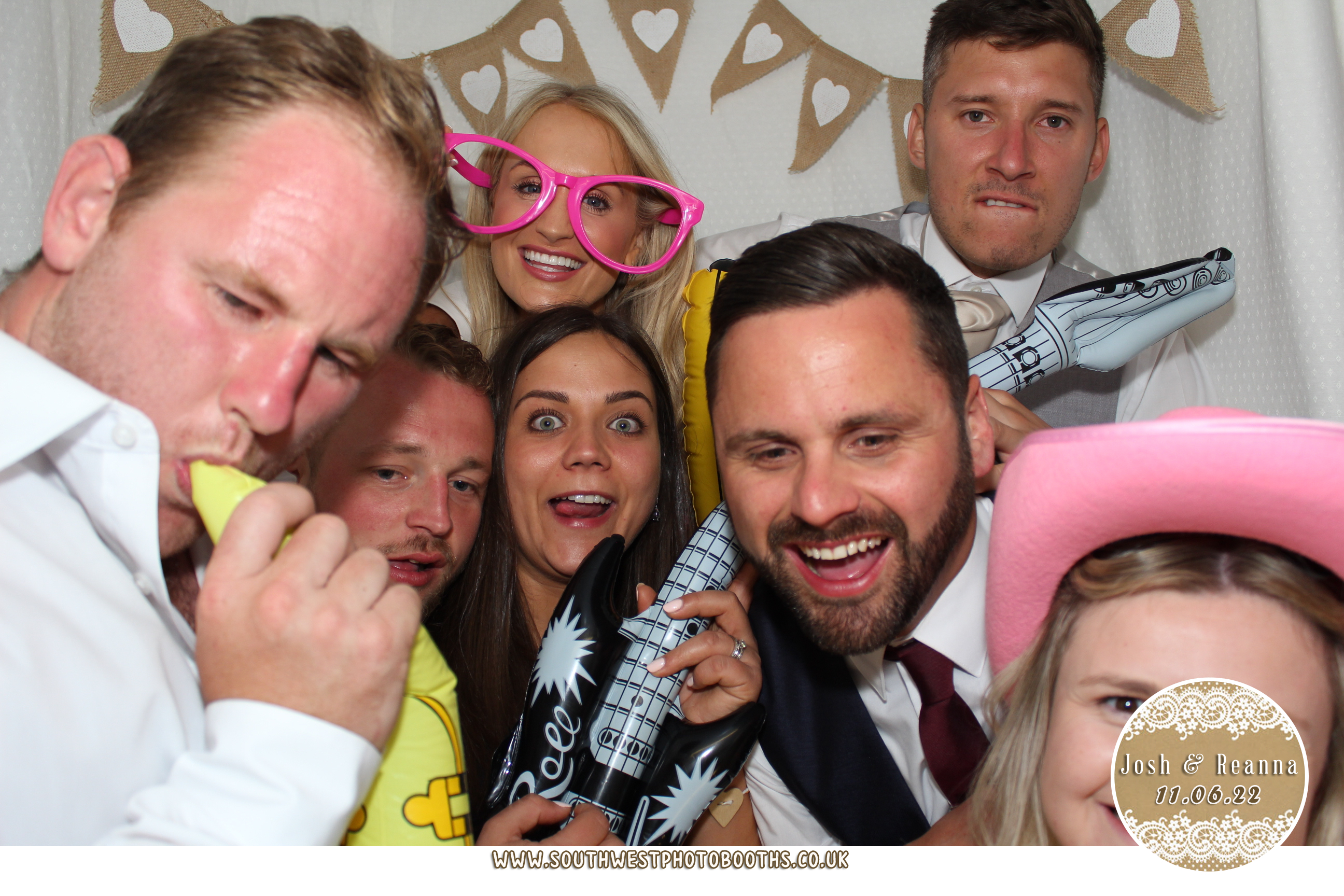 Josh and Reanna | View more photos from the event at gallery.southwestphotobooths.co.uk/u/SWPB/Josh-and-Reanna