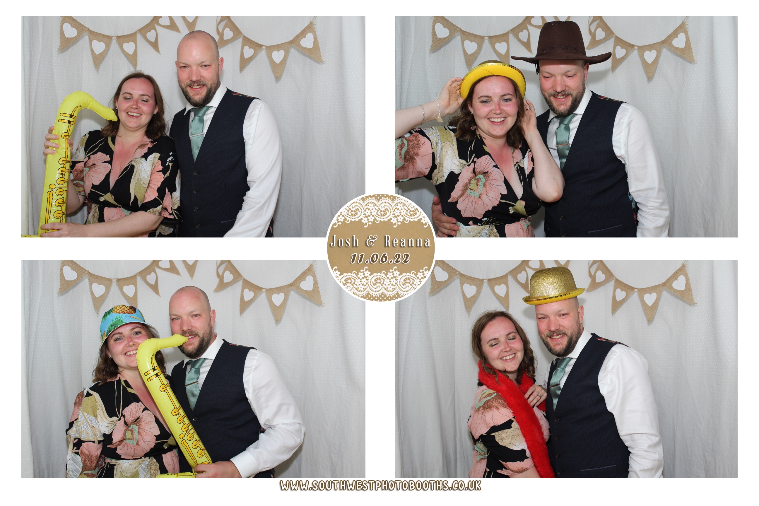 Josh and Reanna | View more photos from the event at gallery.southwestphotobooths.co.uk/u/SWPB/Josh-and-Reanna