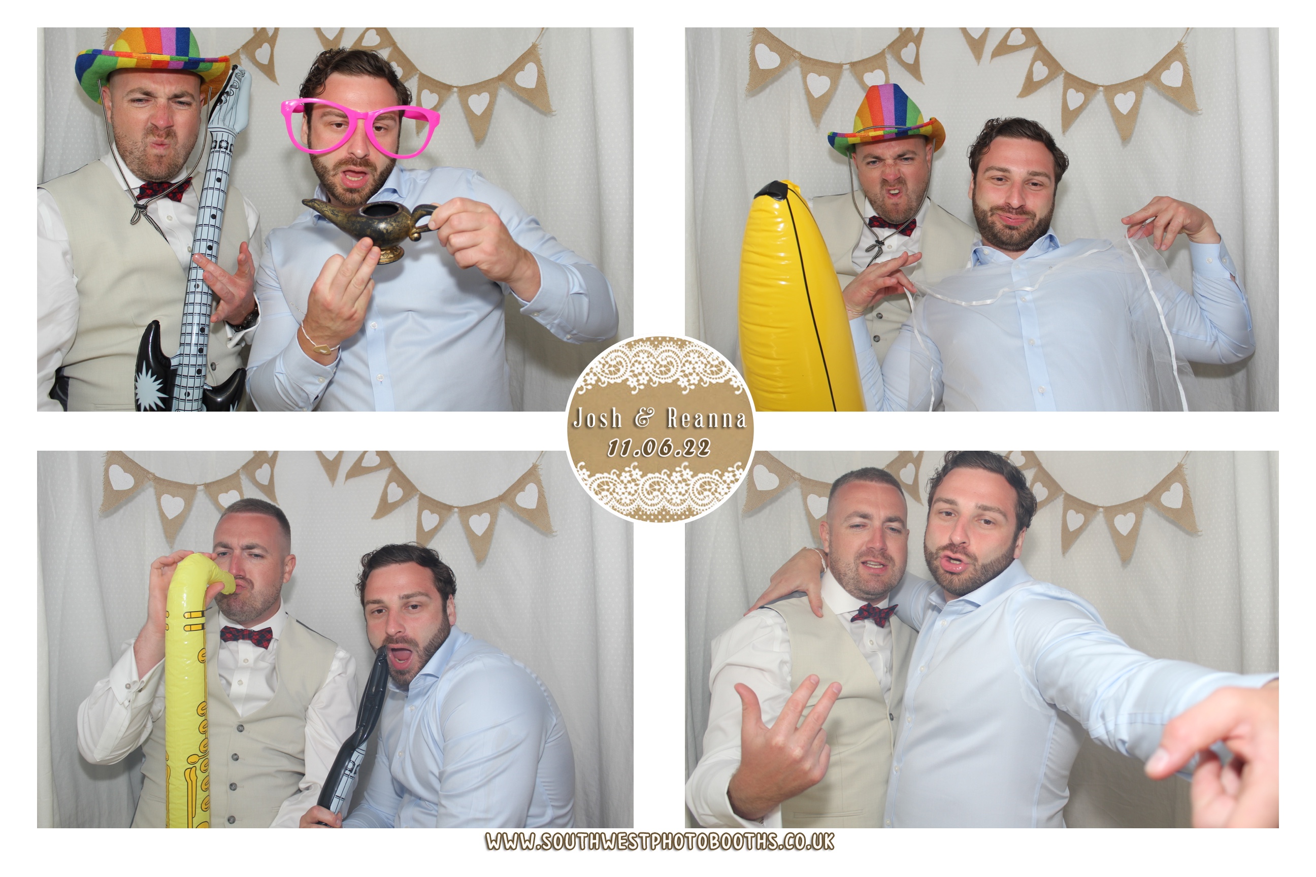 Josh and Reanna | View more photos from the event at gallery.southwestphotobooths.co.uk/u/SWPB/Josh-and-Reanna