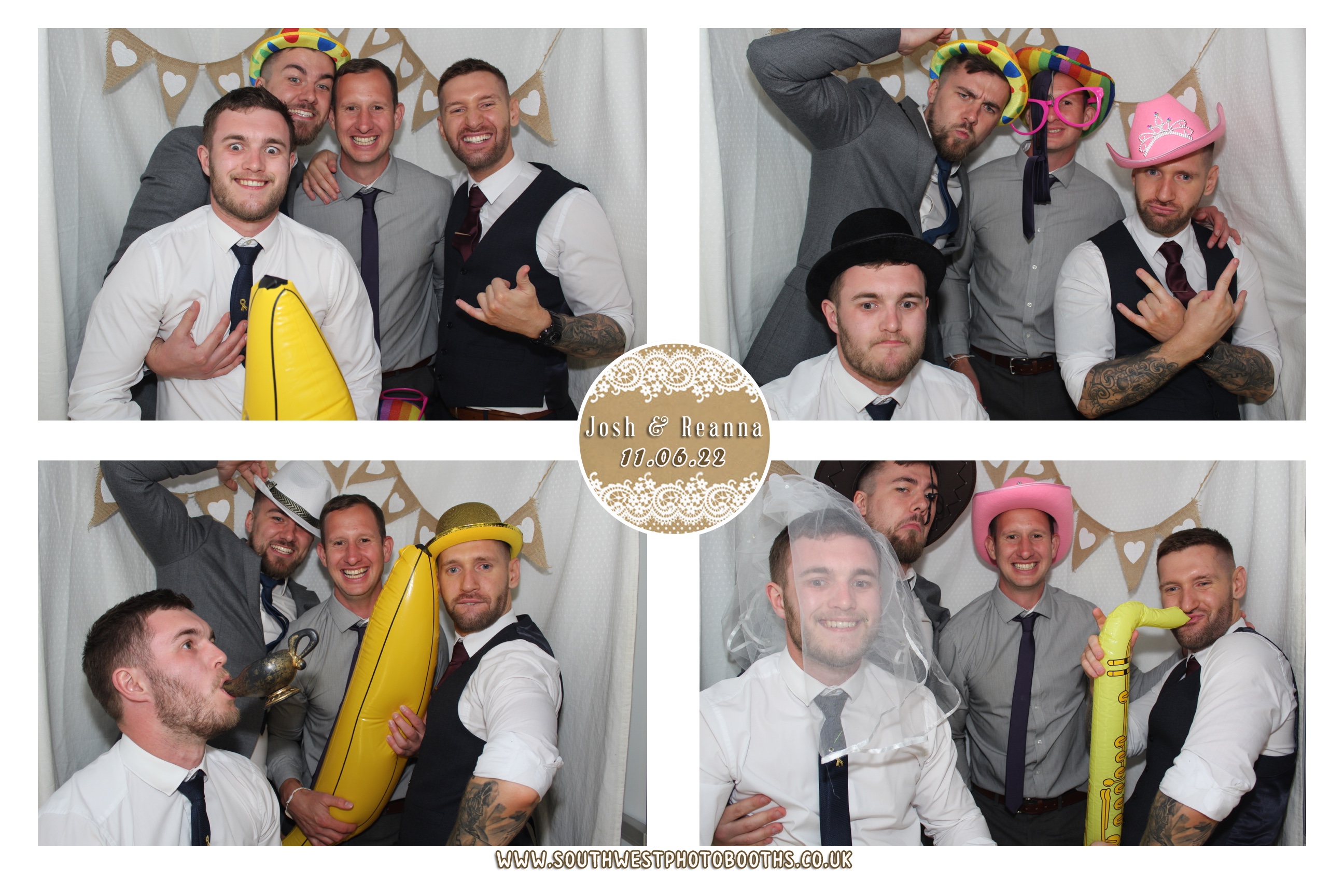 Josh and Reanna | View more photos from the event at gallery.southwestphotobooths.co.uk/u/SWPB/Josh-and-Reanna