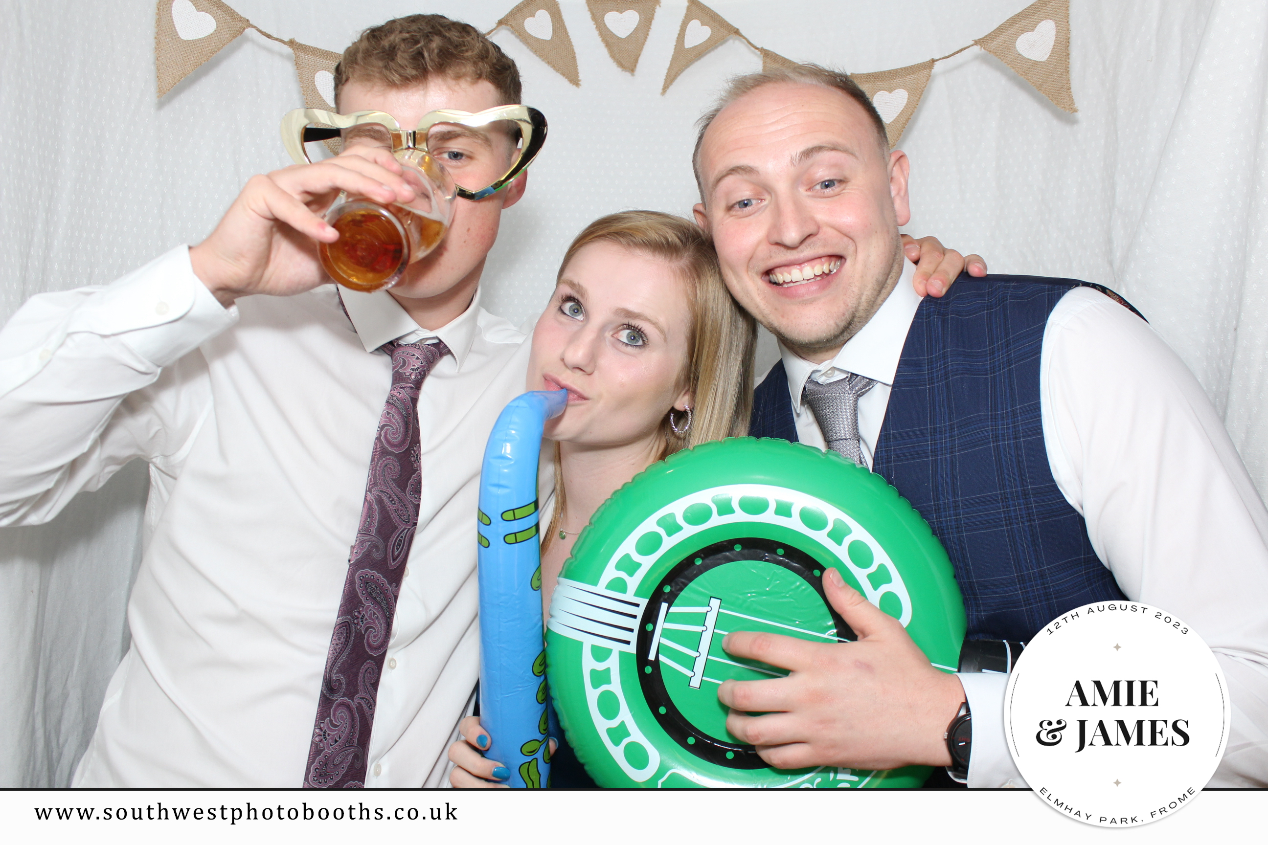 Amie & James | View more photos from the event at gallery.southwestphotobooths.co.uk/u/SWPB/Amie-James