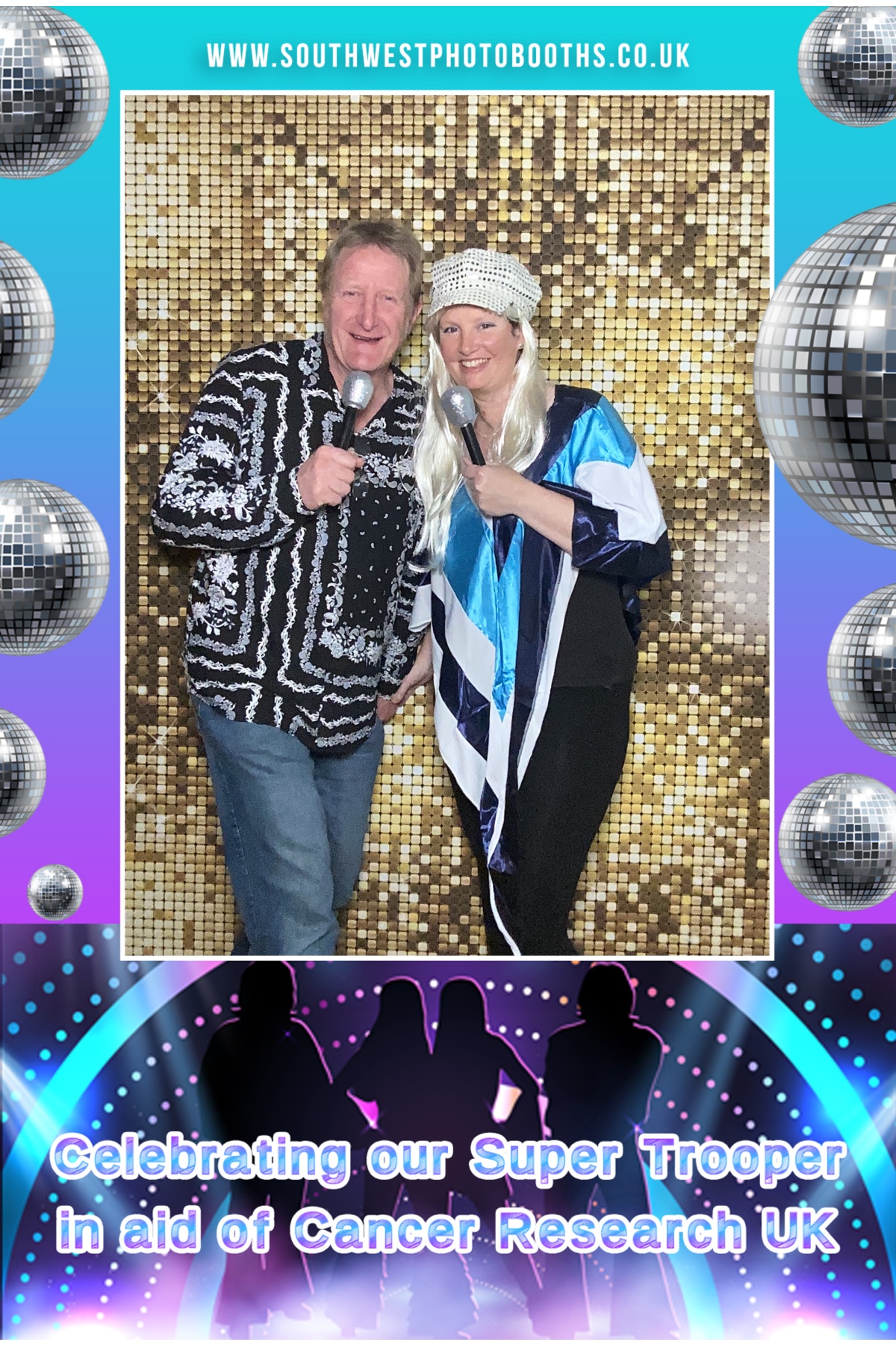 Celebrating Our Super Trooper in aid of Cancer Research UK | View more photos from the event at gallery.southwestphotobooths.co.uk/u/SWPB/Celebrating-Our-Super-Trooper-in-aid-of-Cancer-Research-UK