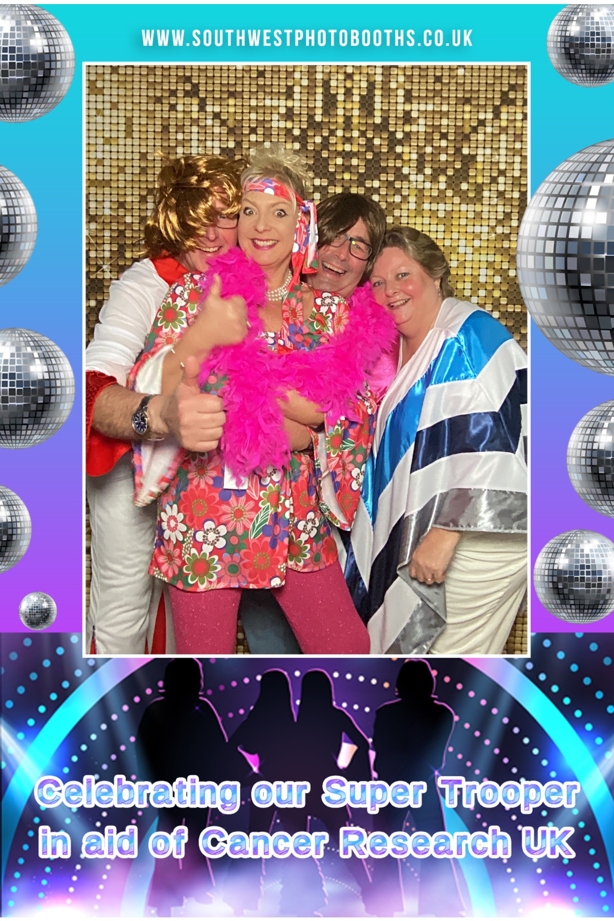 Celebrating Our Super Trooper in aid of Cancer Research UK | View more photos from the event at gallery.southwestphotobooths.co.uk/u/SWPB/Celebrating-Our-Super-Trooper-in-aid-of-Cancer-Research-UK