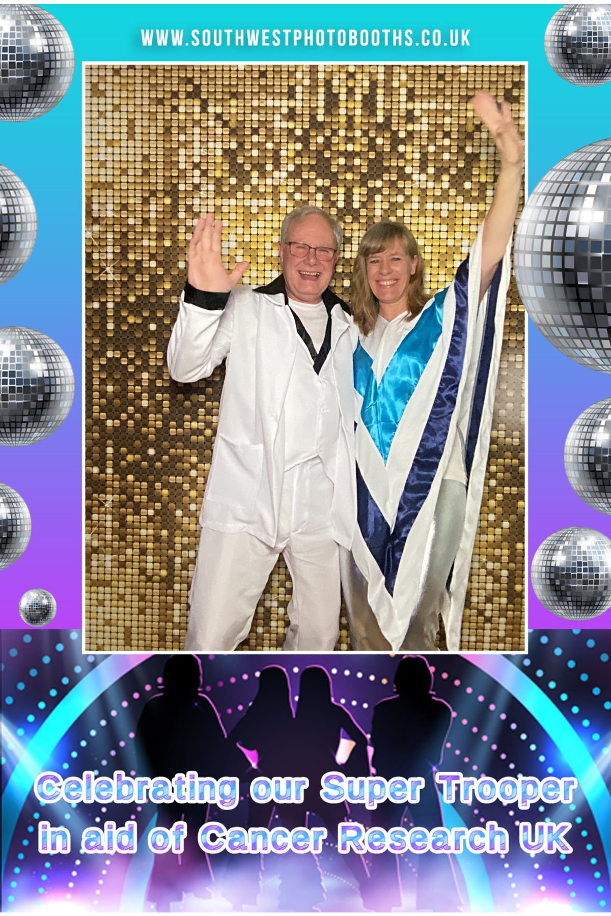 Celebrating Our Super Trooper in aid of Cancer Research UK | View more photos from the event at gallery.southwestphotobooths.co.uk/u/SWPB/Celebrating-Our-Super-Trooper-in-aid-of-Cancer-Research-UK