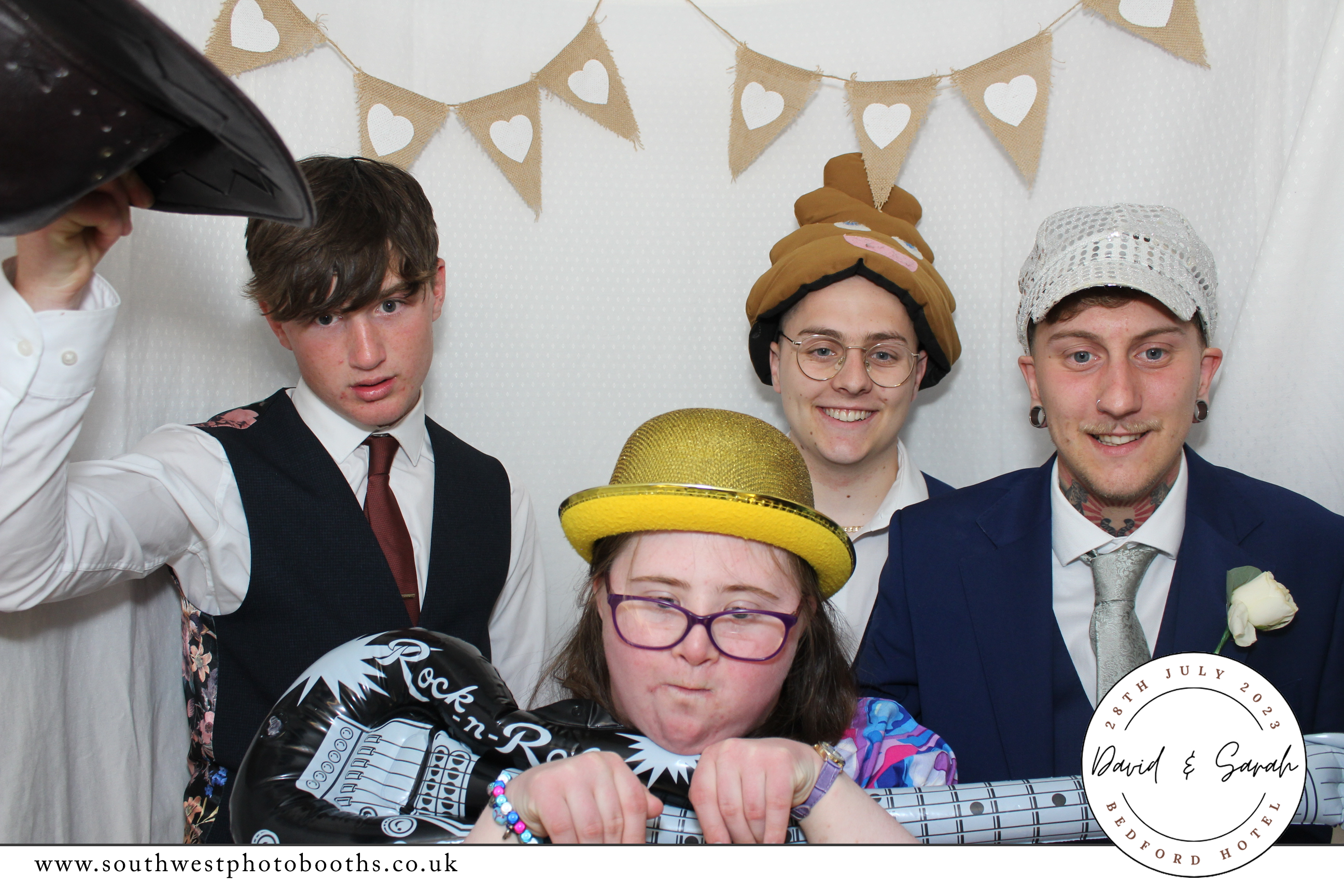 David and Sarah's Wedding | View more photos from the event at gallery.southwestphotobooths.co.uk/u/SWPB/David-and-Sarahs-Wedding