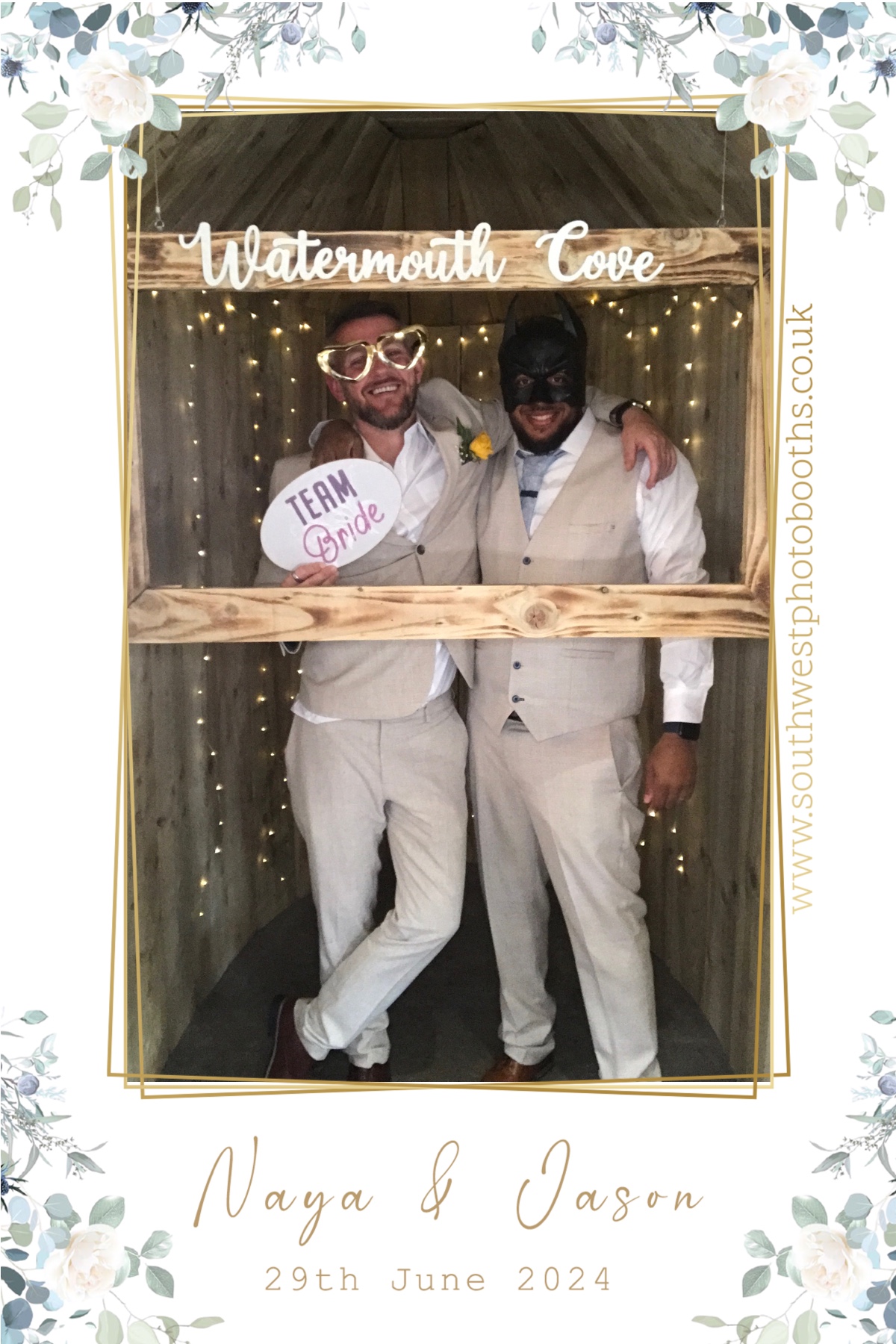 Naya and Jason | View more photos from the event at gallery.southwestphotobooths.co.uk/u/SWPB/Naya-and-Jason
