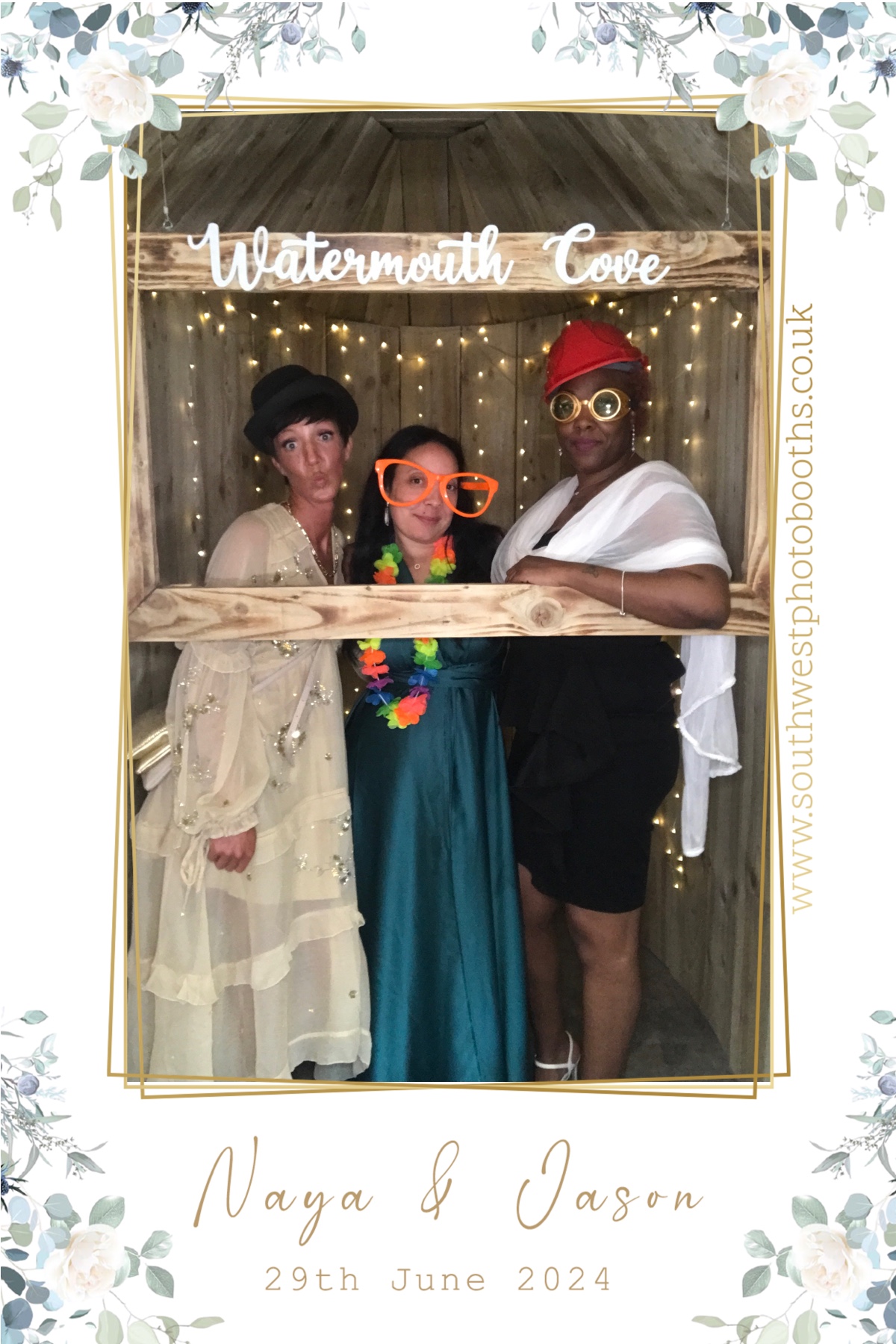 Naya and Jason | View more photos from the event at gallery.southwestphotobooths.co.uk/u/SWPB/Naya-and-Jason