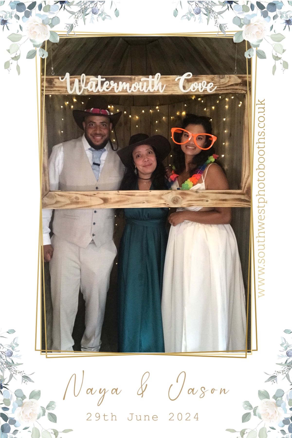 Naya and Jason | View more photos from the event at gallery.southwestphotobooths.co.uk/u/SWPB/Naya-and-Jason