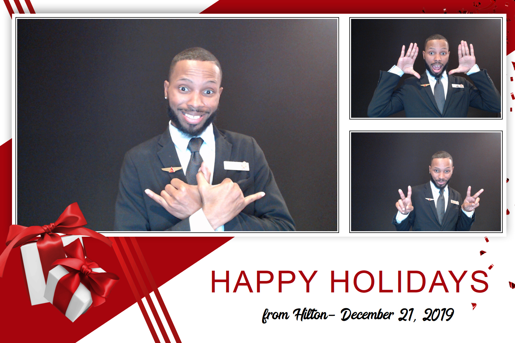 Hilton Holiday Party 2019 | View more photos from the event at gallery.saycheesephotobooth.com/u/SayCheesePhotoBooth/Hilton-Holiday-Party-2019