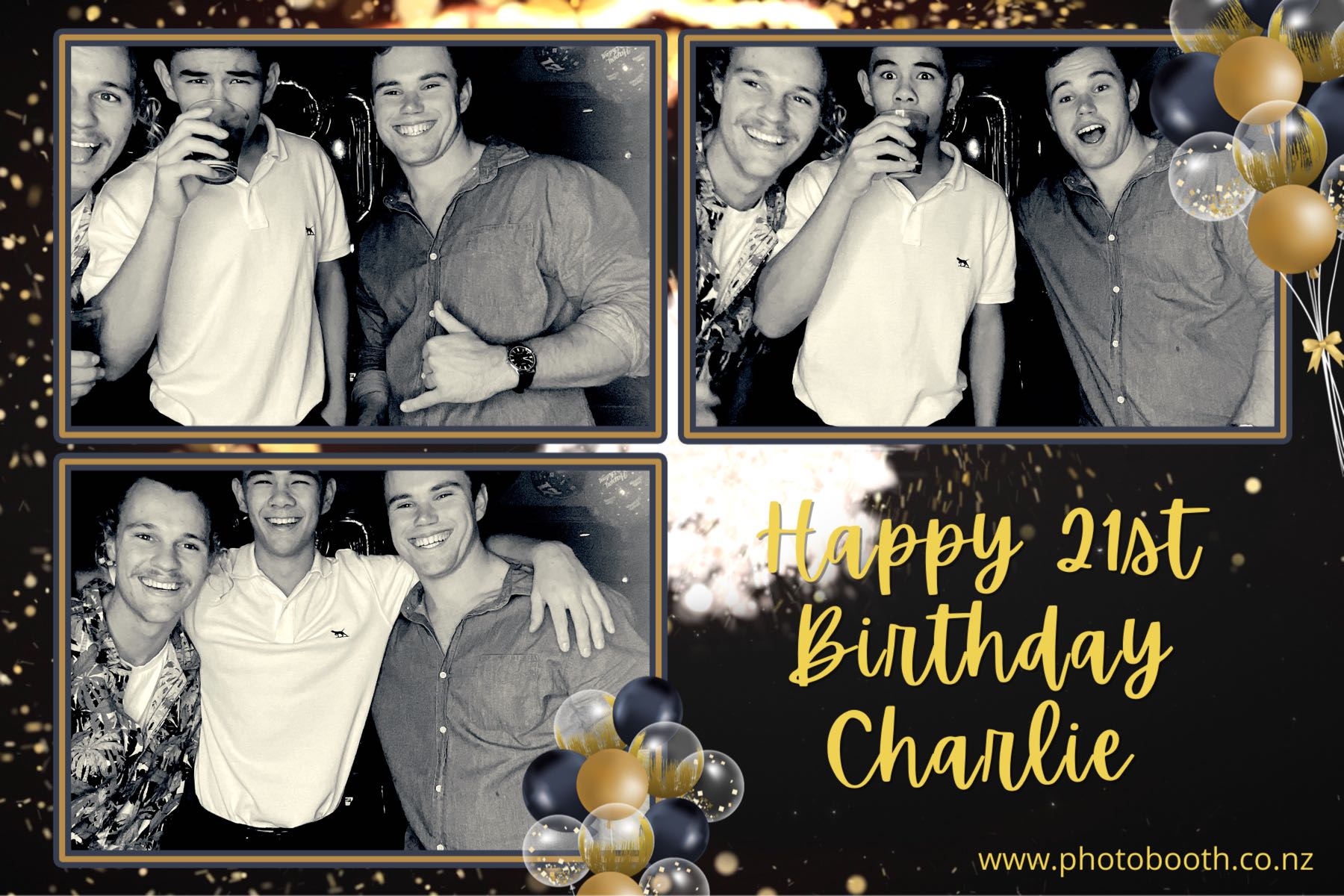 Charlie's 21st | View more photos from the event at gallery.photobooth.co.nz/u/SelfieCentral/Charlies-21st