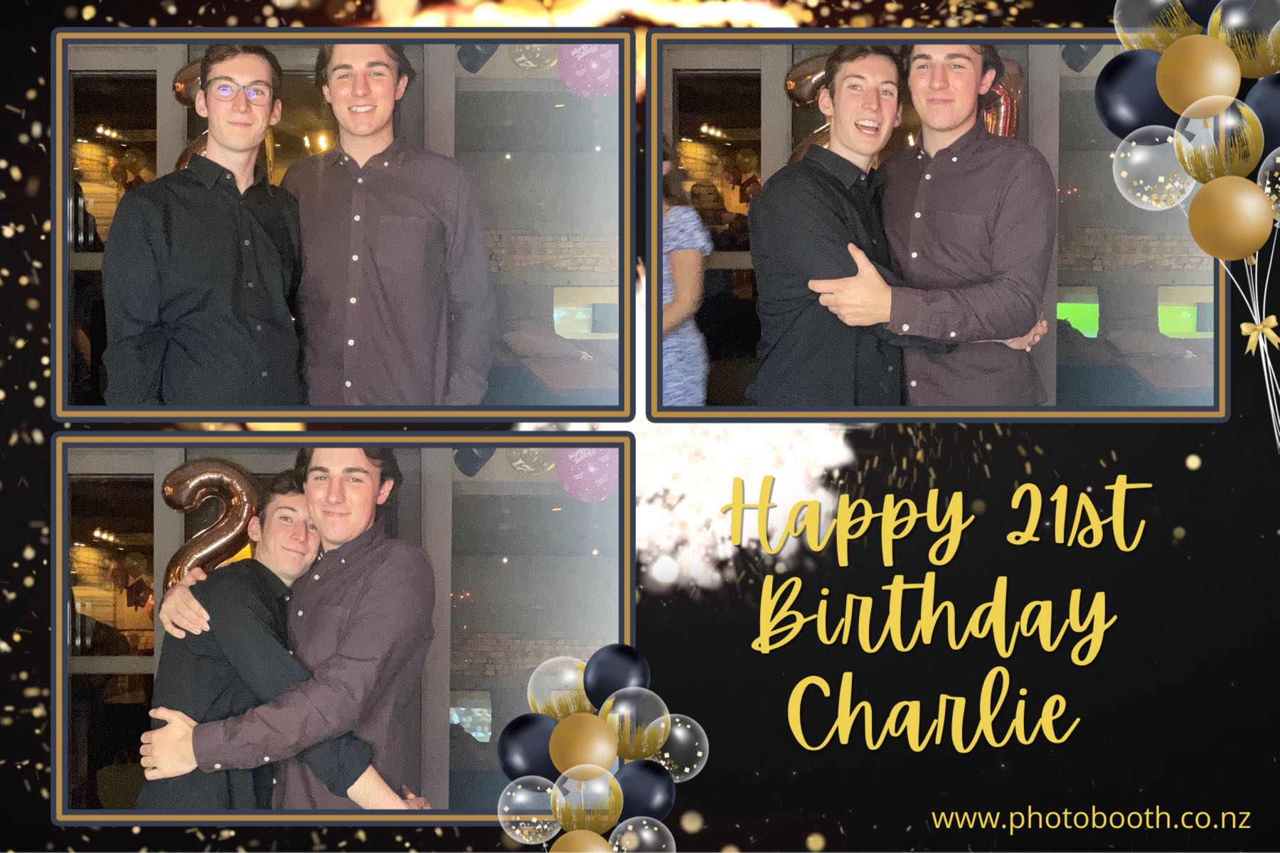 Charlie's 21st | View more photos from the event at gallery.photobooth.co.nz/u/SelfieCentral/Charlies-21st