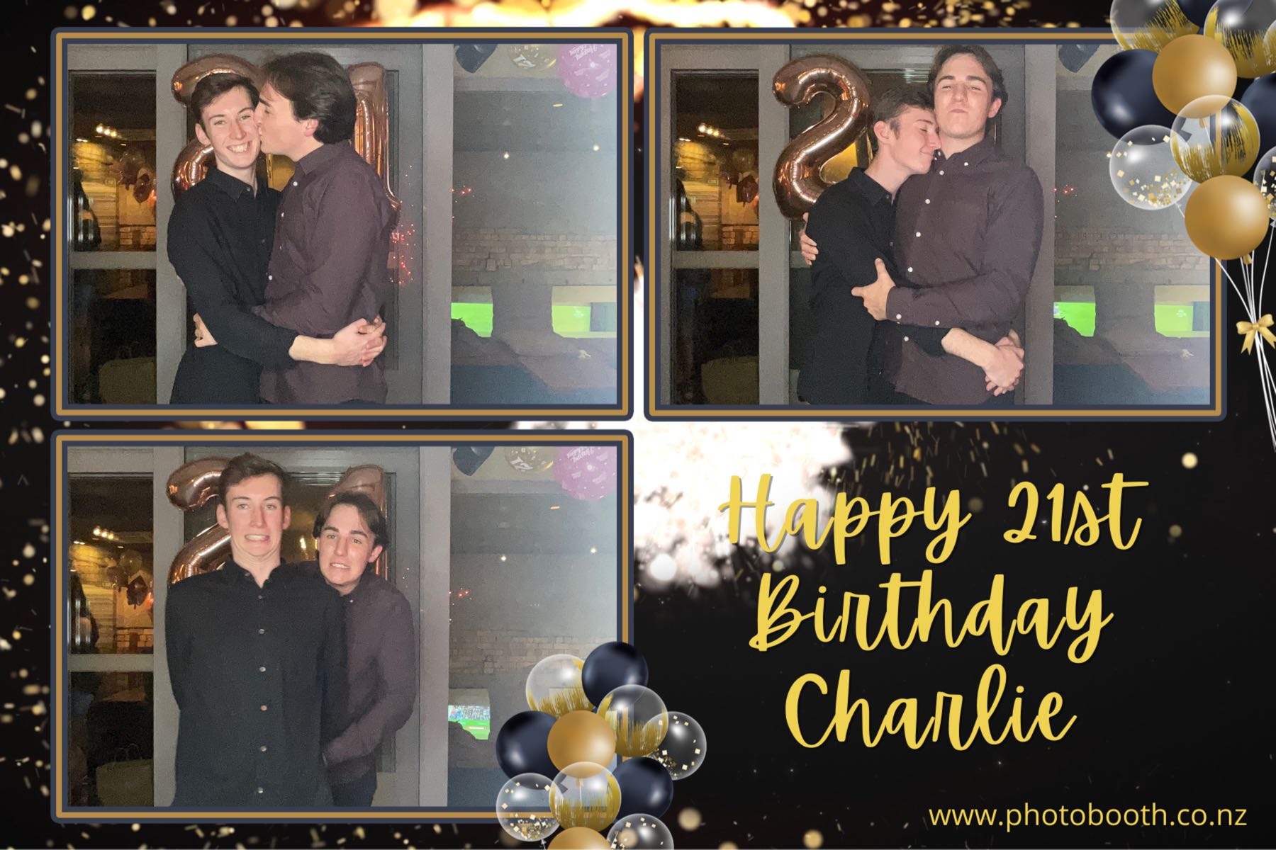 Charlie's 21st | View more photos from the event at gallery.photobooth.co.nz/u/SelfieCentral/Charlies-21st