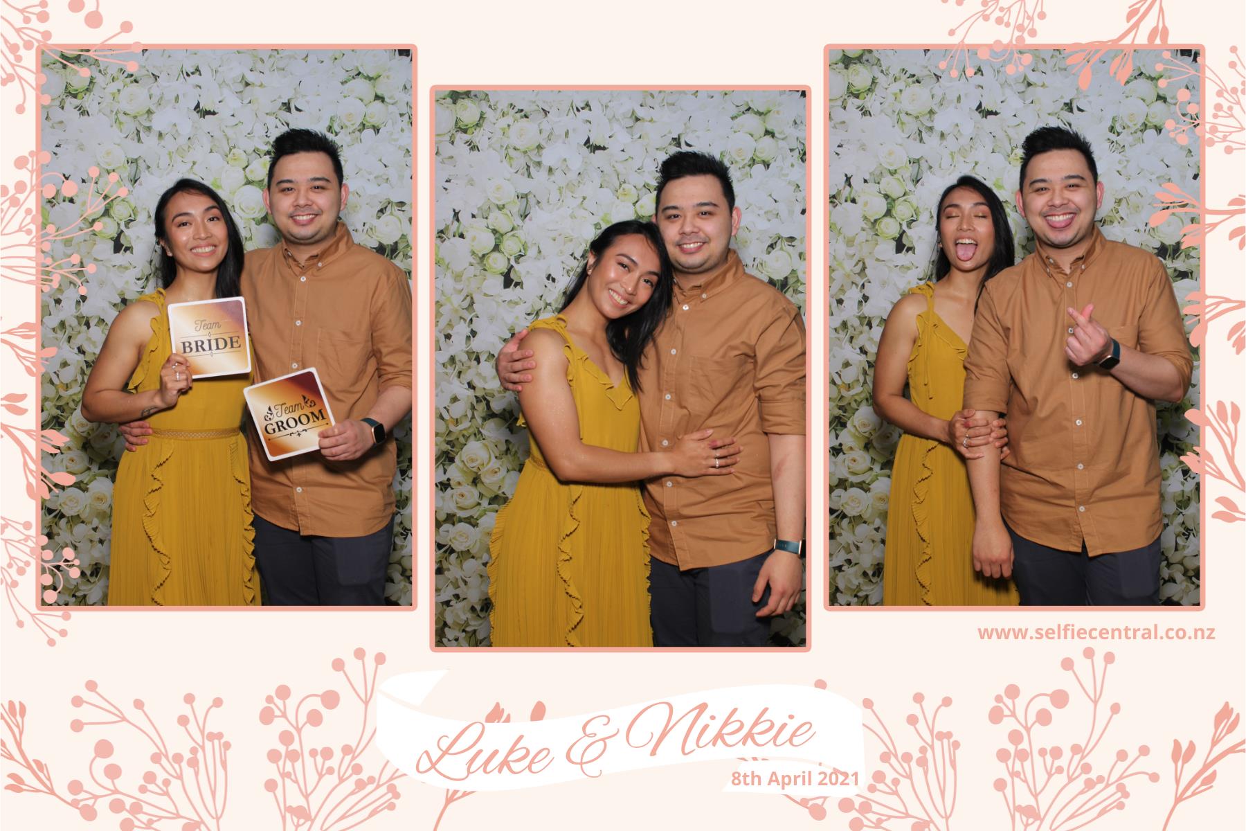 Luke & NIkkie's wedding | View more photos from the event at gallery.photobooth.co.nz/u/SelfieCentral/Luke-NIkkies-wedding