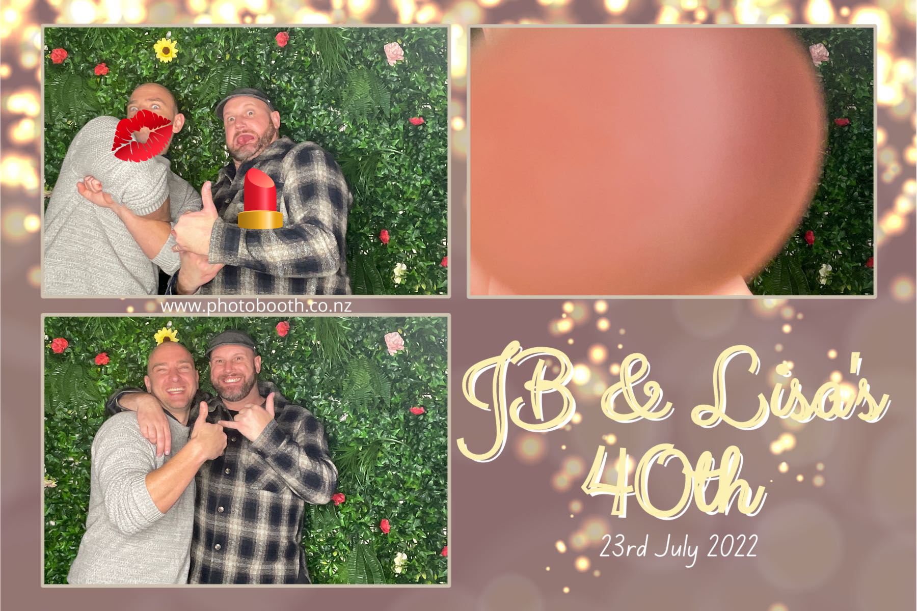 JB & Lisa's 40th Birthday | View more photos from the event at gallery.photobooth.co.nz/u/SelfieCentral/JB-Lisas-40th-Birthday