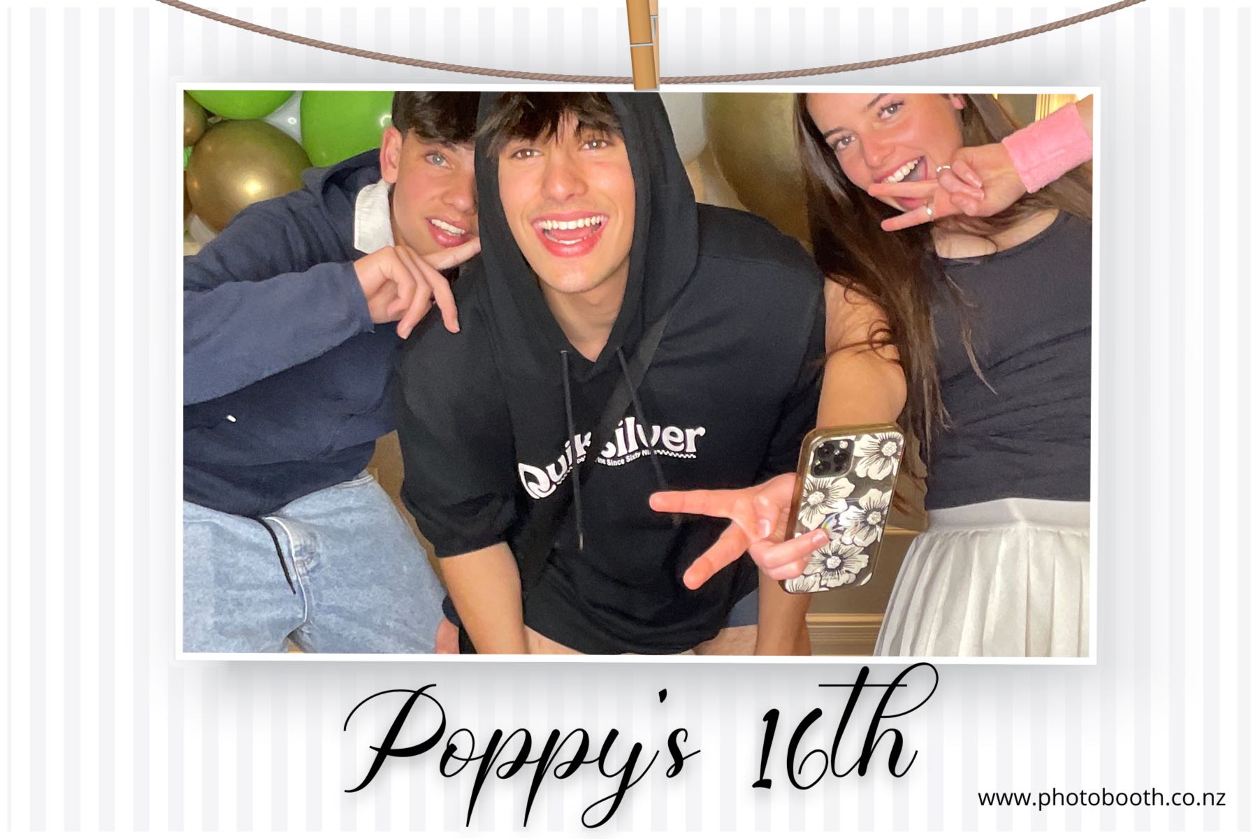Poppy's 16th | View more photos from the event at gallery.photobooth.co.nz/u/SelfieCentral/Poppys-16th