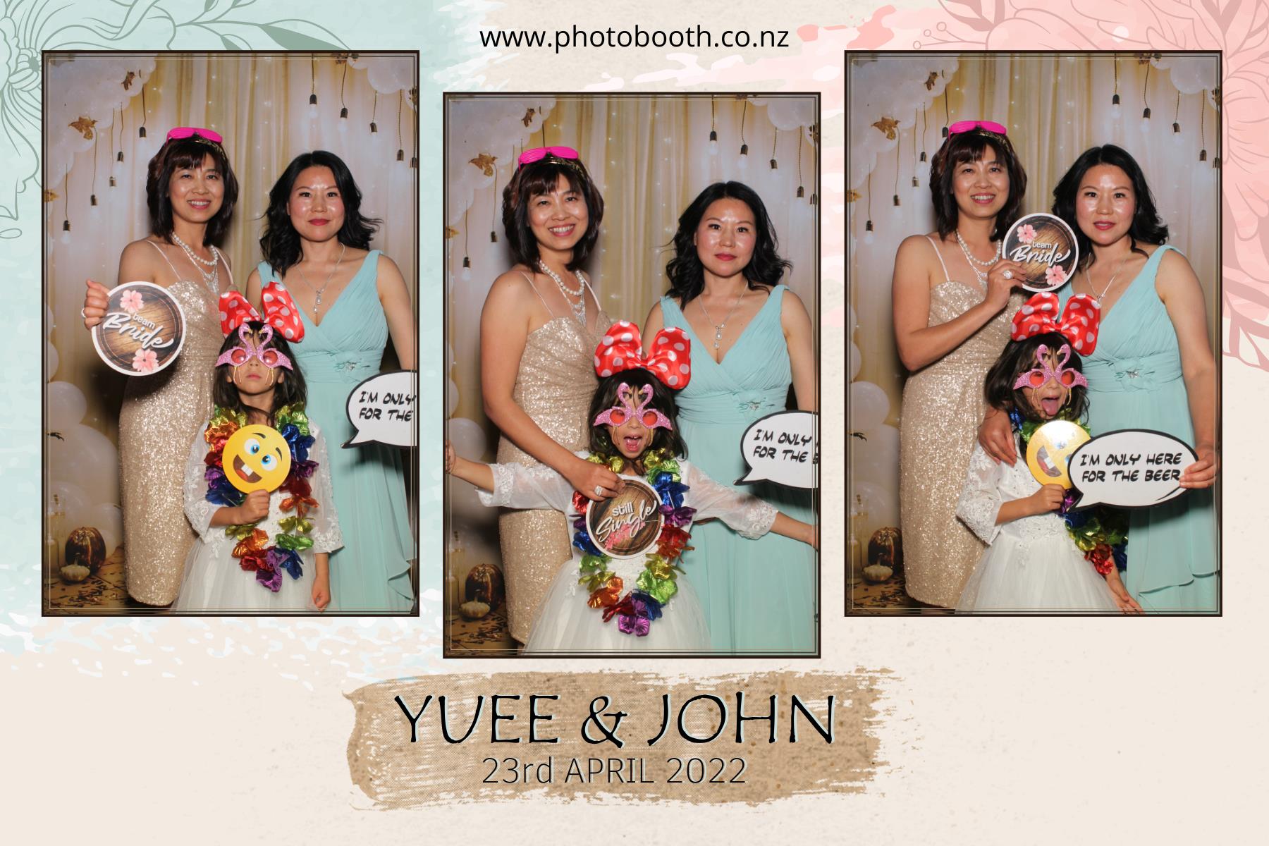 Yuee & John's Wedding | View more photos from the event at gallery.photobooth.co.nz/u/SelfieCentral/Yuee-Johns-Wedding