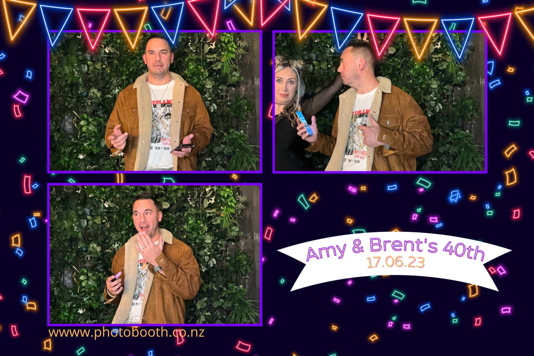 Amy and Brent's 40th | View more photos from the event at gallery.photobooth.co.nz/u/SelfieCentral/Amy-and-Brents-40th