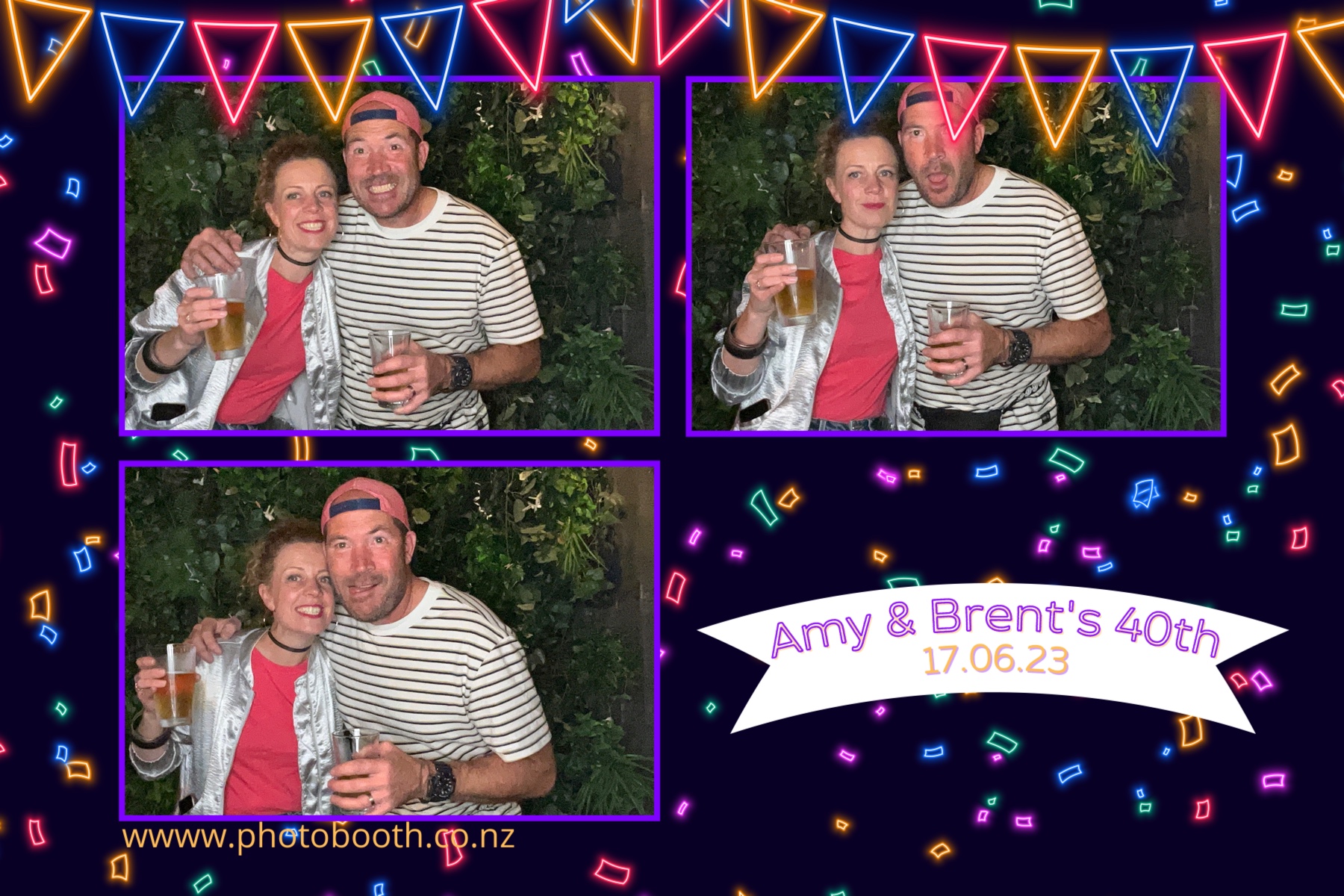 Amy and Brent's 40th | View more photos from the event at gallery.photobooth.co.nz/u/SelfieCentral/Amy-and-Brents-40th