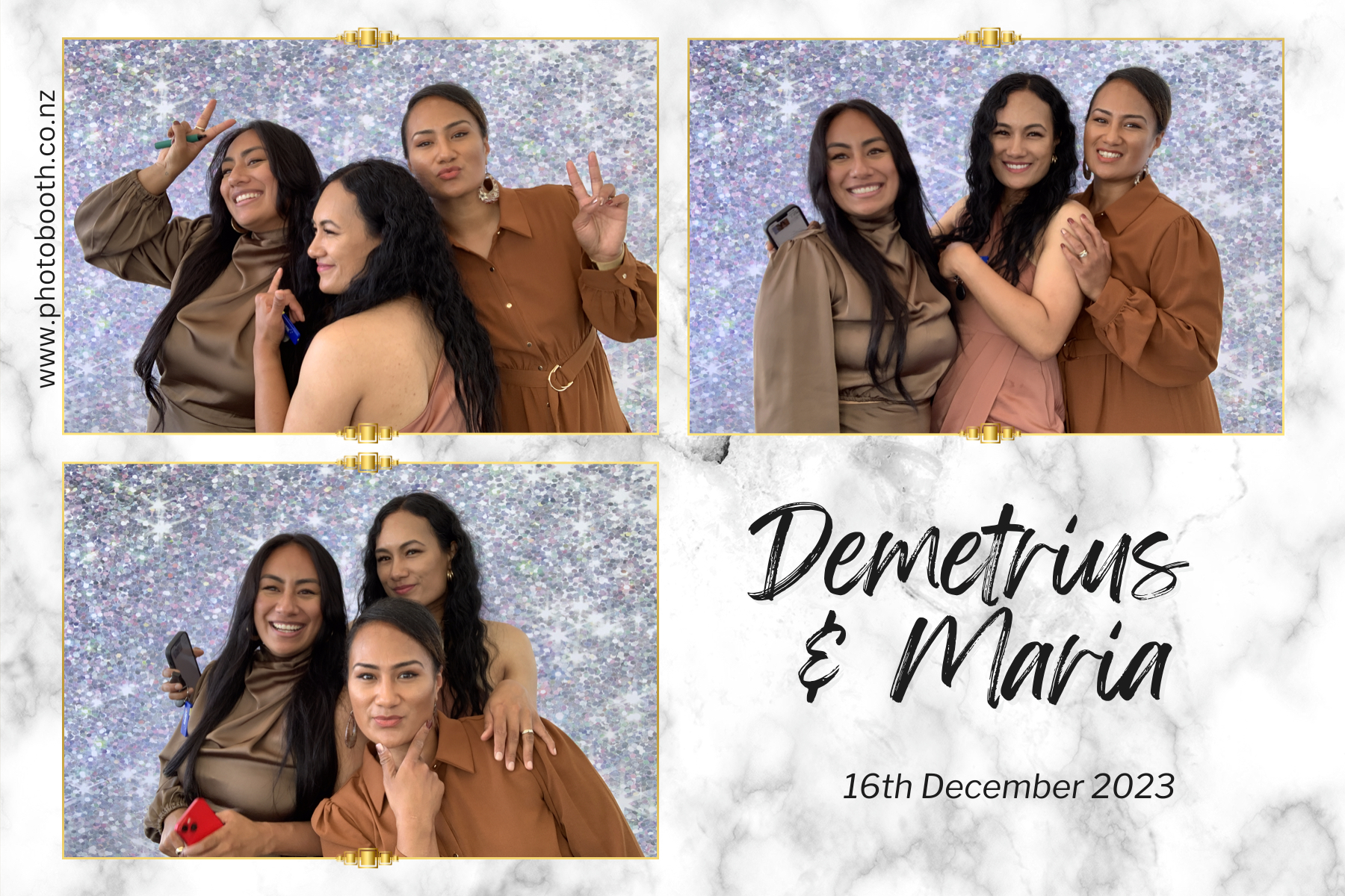Demetrius and Maria's Wedding | View more photos from the event at gallery.photobooth.co.nz/u/SelfieCentral/Demetrius-and-Marias-Wedding