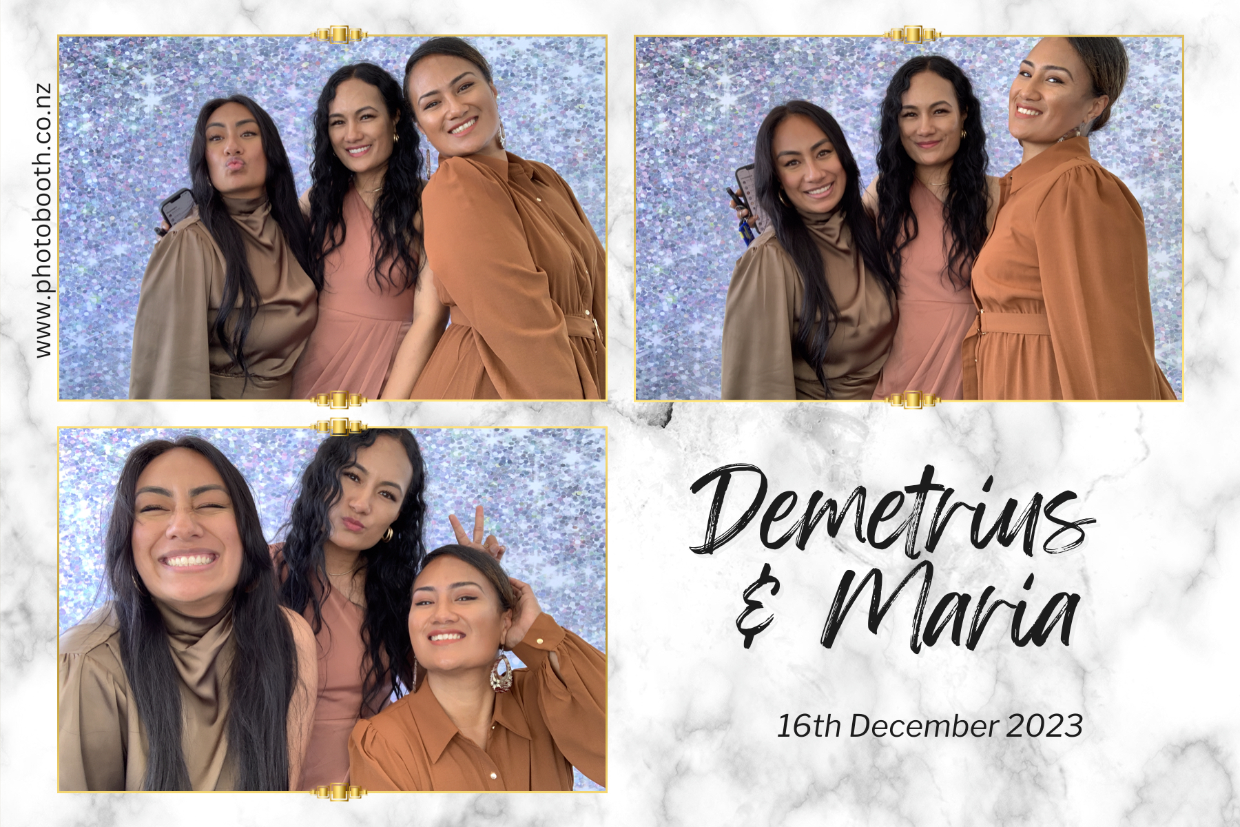 Demetrius and Maria's Wedding | View more photos from the event at gallery.photobooth.co.nz/u/SelfieCentral/Demetrius-and-Marias-Wedding