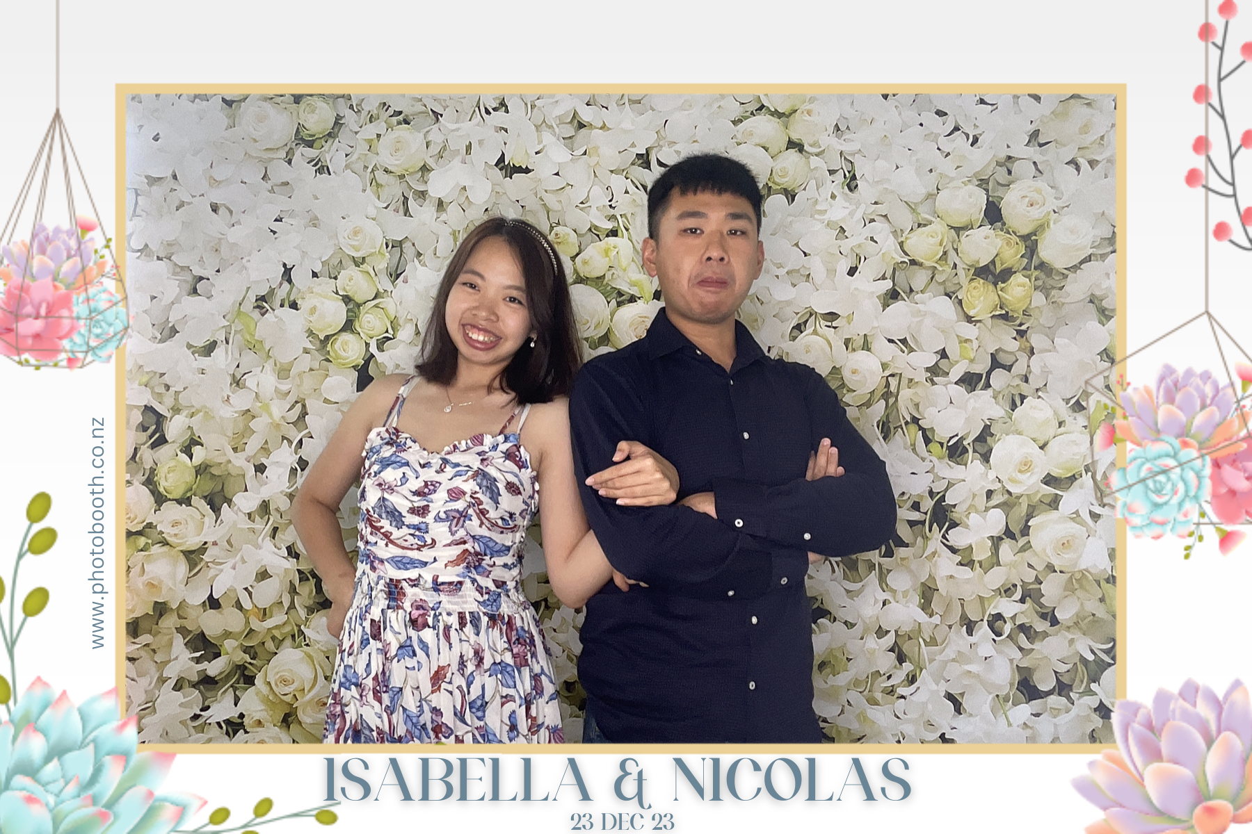 Isabella & Nicolas's Wedding | View more photos from the event at gallery.photobooth.co.nz/u/SelfieCentral/Isabella-Nicolass-Wedding