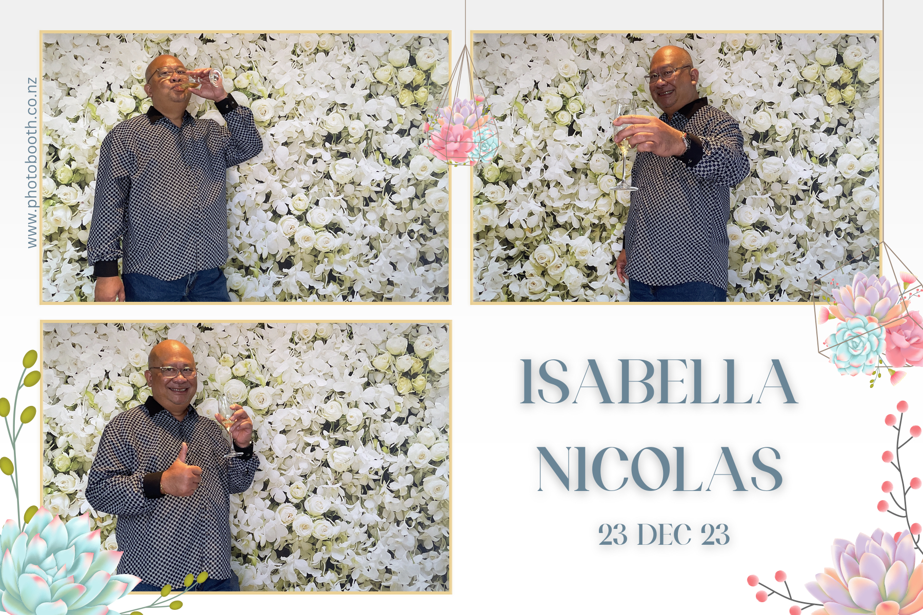 Isabella & Nicolas's Wedding | View more photos from the event at gallery.photobooth.co.nz/u/SelfieCentral/Isabella-Nicolass-Wedding