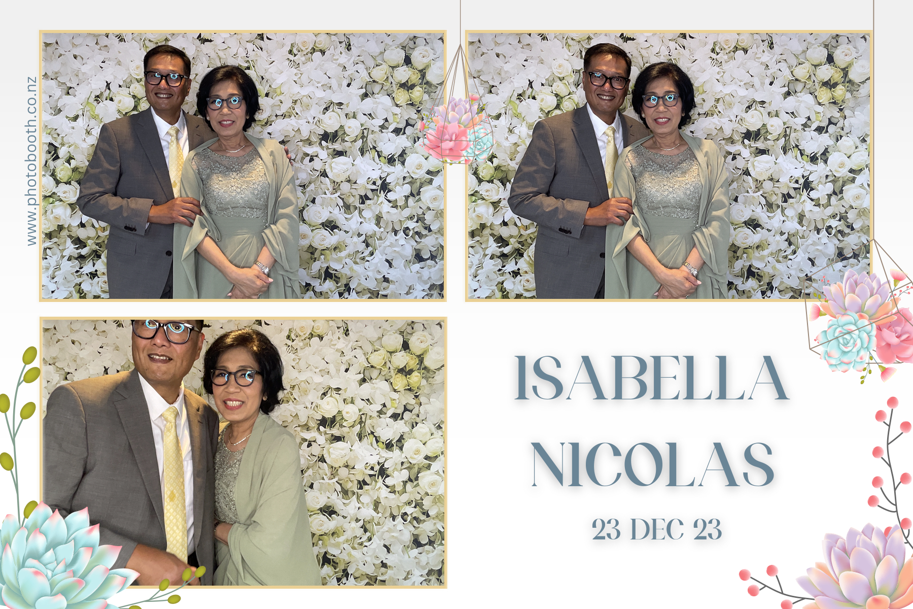 Isabella & Nicolas's Wedding | View more photos from the event at gallery.photobooth.co.nz/u/SelfieCentral/Isabella-Nicolass-Wedding