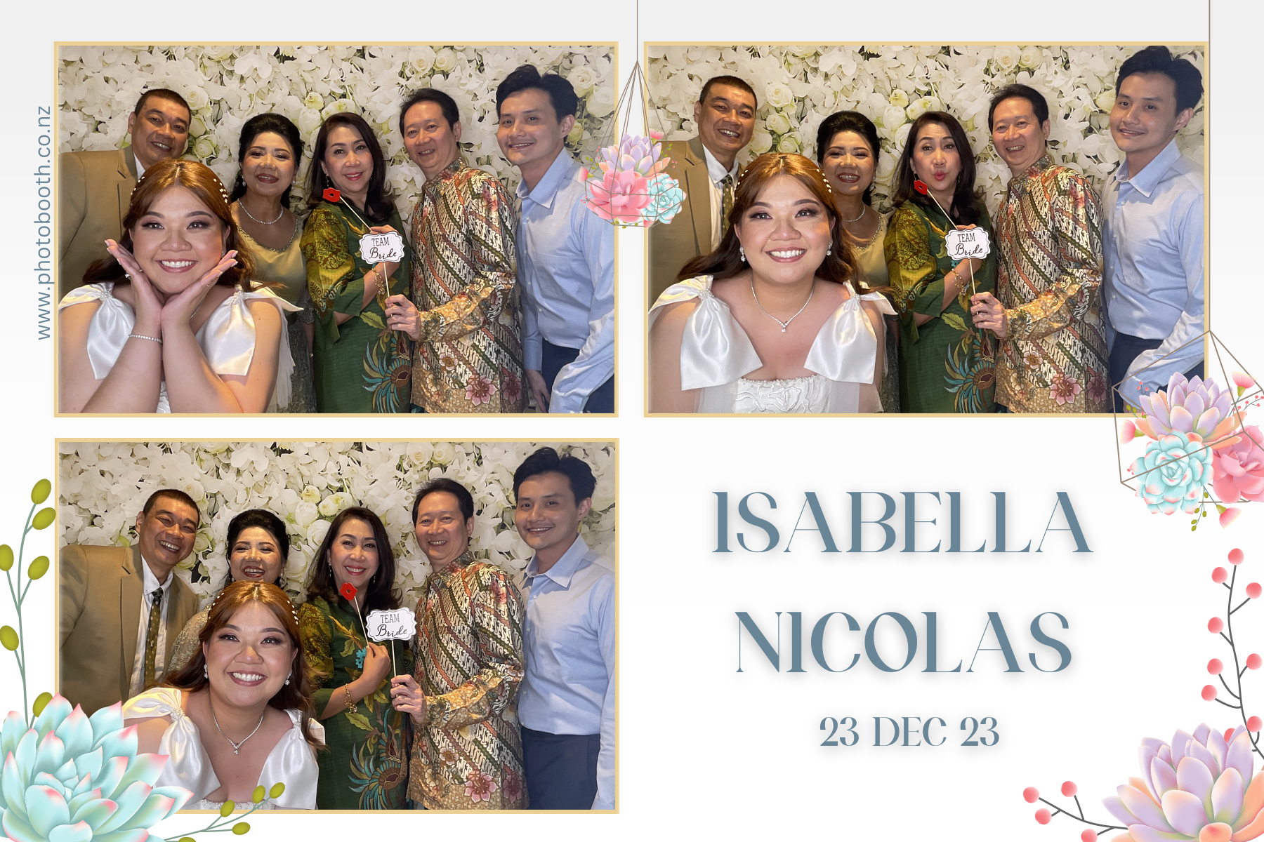 Isabella & Nicolas's Wedding | View more photos from the event at gallery.photobooth.co.nz/u/SelfieCentral/Isabella-Nicolass-Wedding