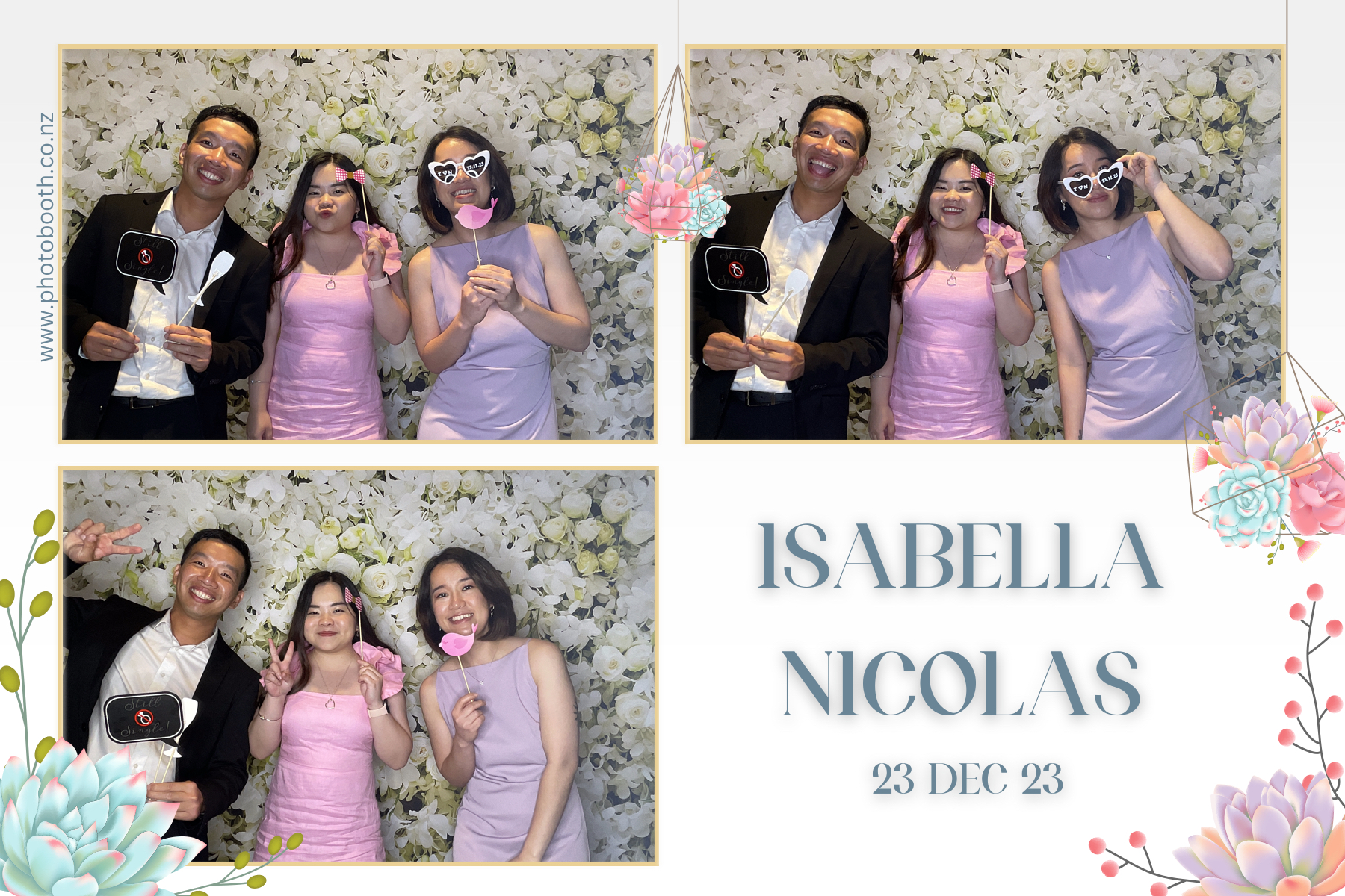 Isabella & Nicolas's Wedding | View more photos from the event at gallery.photobooth.co.nz/u/SelfieCentral/Isabella-Nicolass-Wedding