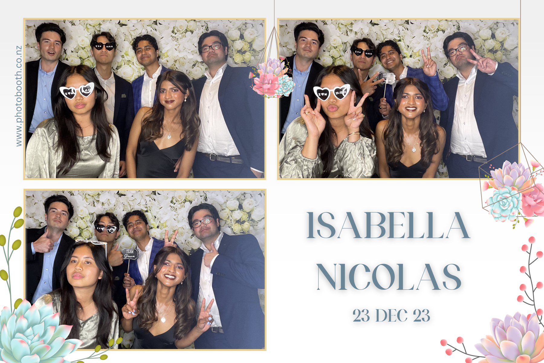Isabella & Nicolas's Wedding | View more photos from the event at gallery.photobooth.co.nz/u/SelfieCentral/Isabella-Nicolass-Wedding