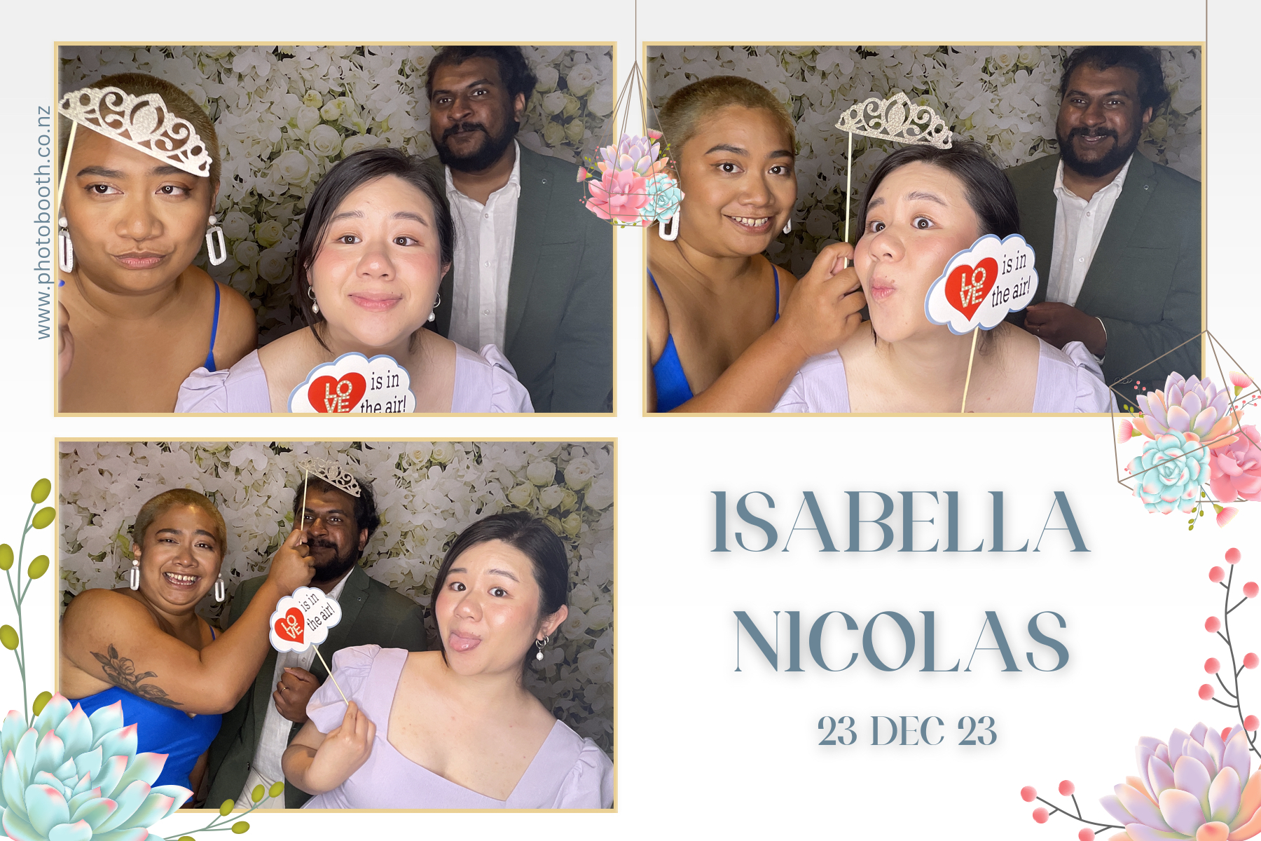 Isabella & Nicolas's Wedding | View more photos from the event at gallery.photobooth.co.nz/u/SelfieCentral/Isabella-Nicolass-Wedding