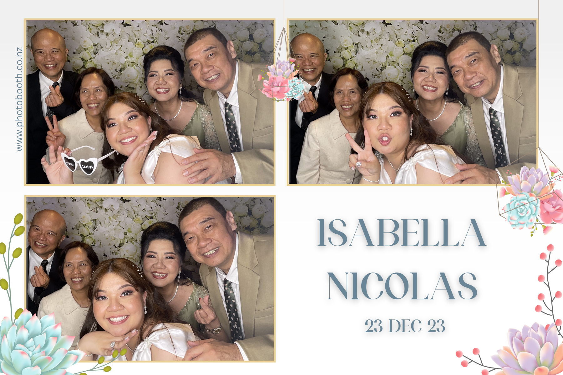 Isabella & Nicolas's Wedding | View more photos from the event at gallery.photobooth.co.nz/u/SelfieCentral/Isabella-Nicolass-Wedding
