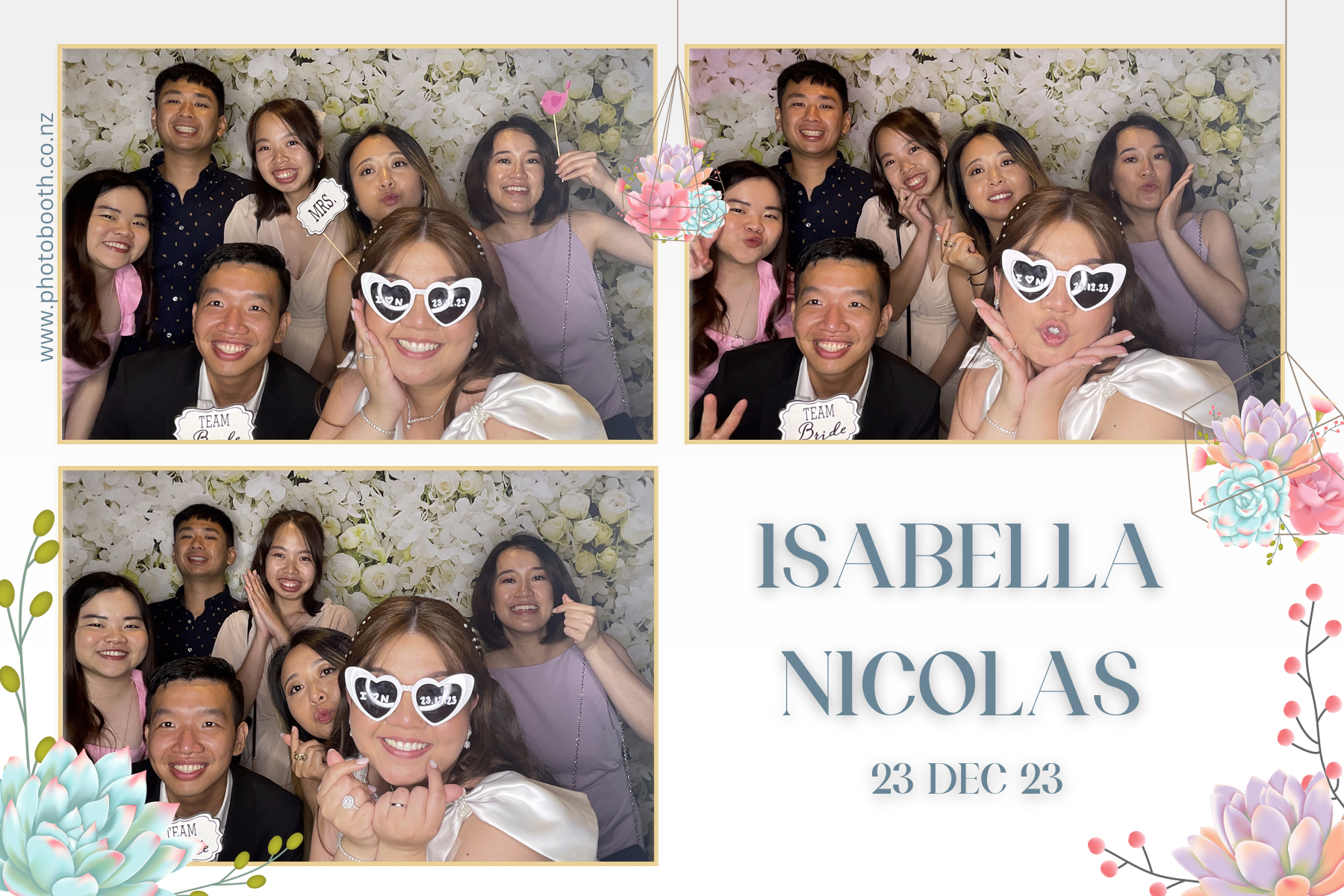 Isabella & Nicolas's Wedding | View more photos from the event at gallery.photobooth.co.nz/u/SelfieCentral/Isabella-Nicolass-Wedding
