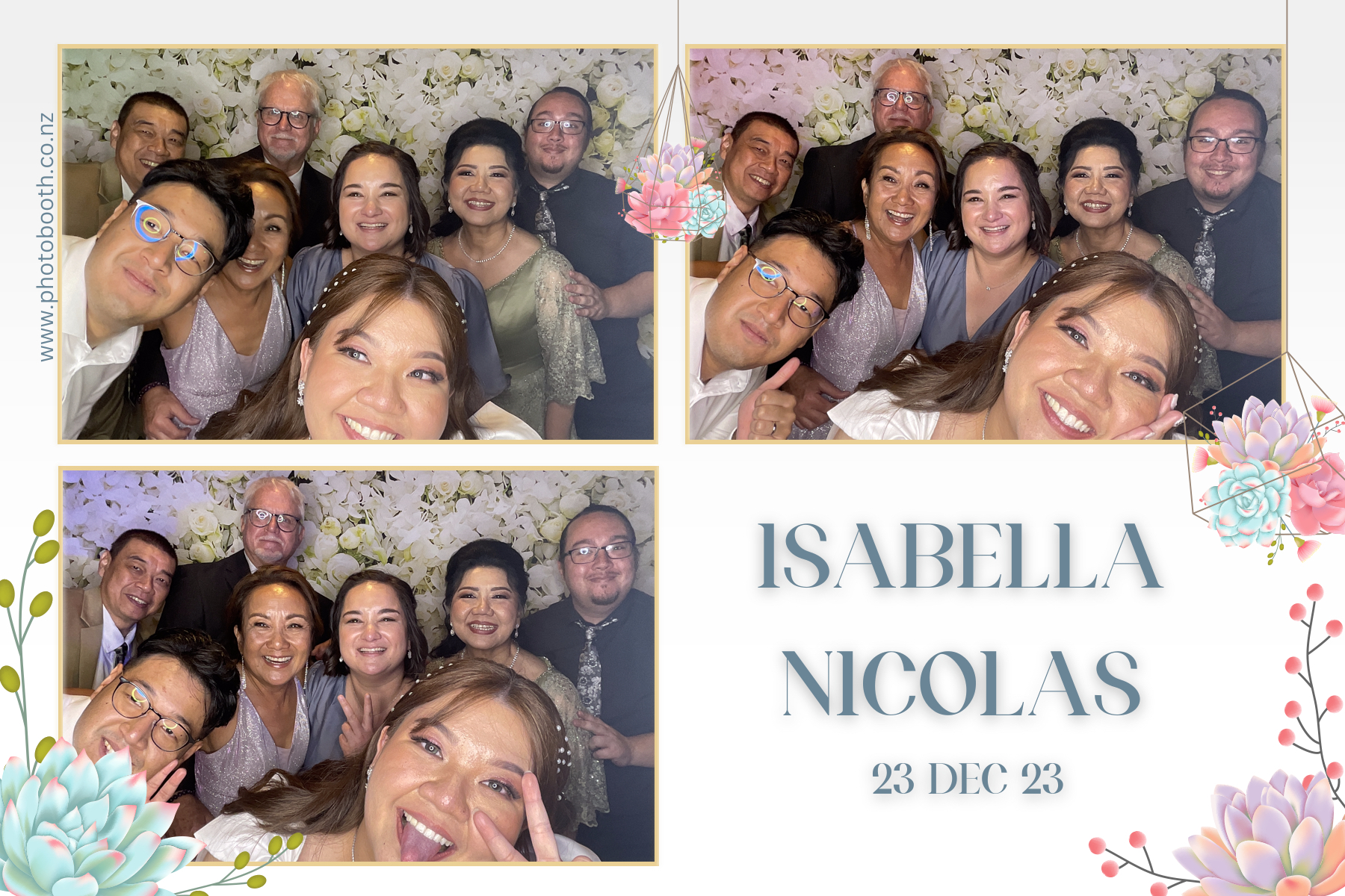 Isabella & Nicolas's Wedding | View more photos from the event at gallery.photobooth.co.nz/u/SelfieCentral/Isabella-Nicolass-Wedding