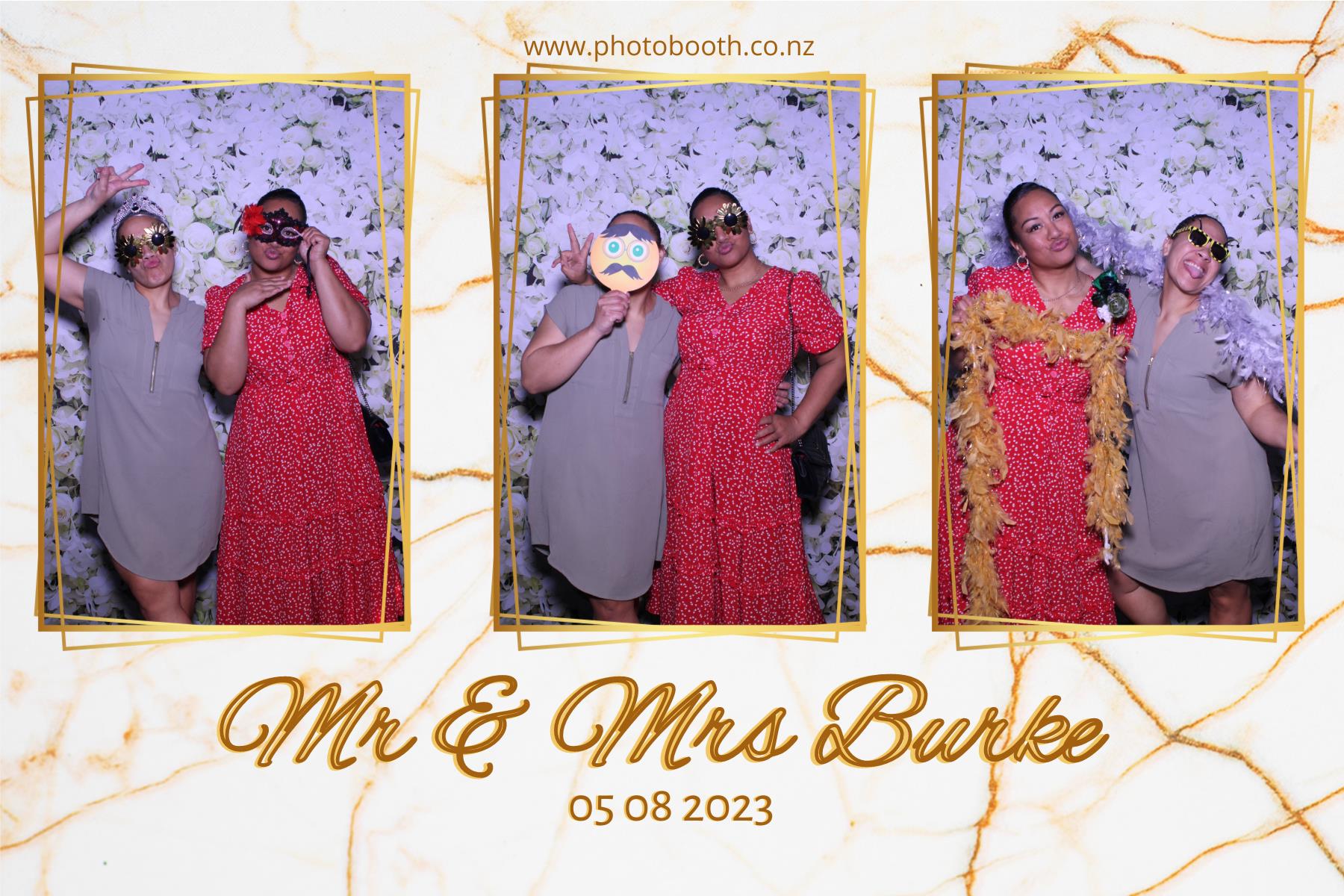 Mr & Mrs Burke | View more photos from the event at gallery.photobooth.co.nz/u/SelfieCentral/Mr-Mrs-Burke
