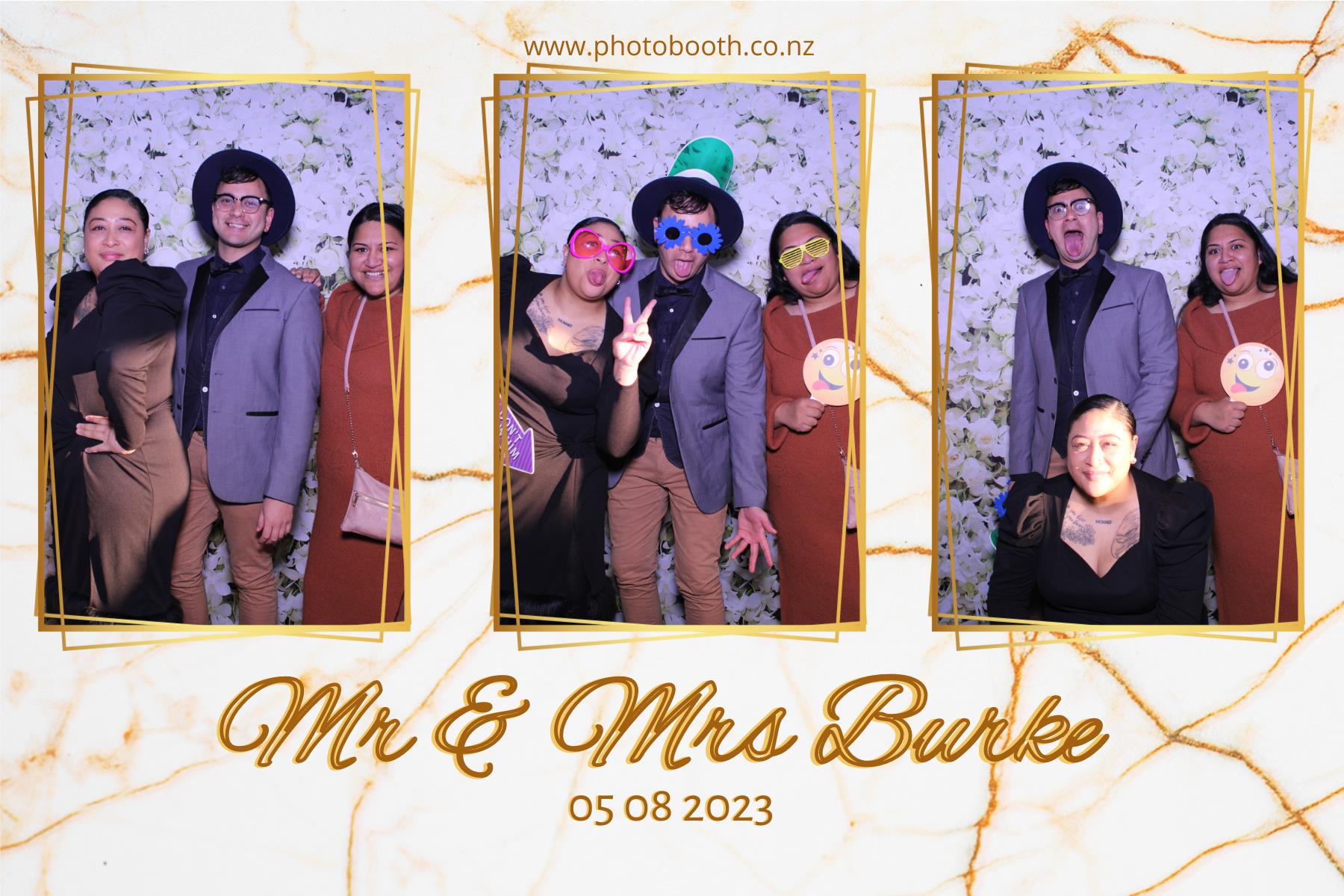 Mr & Mrs Burke | View more photos from the event at gallery.photobooth.co.nz/u/SelfieCentral/Mr-Mrs-Burke