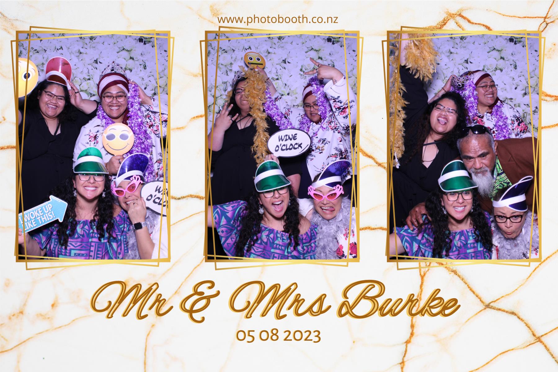 Mr & Mrs Burke | View more photos from the event at gallery.photobooth.co.nz/u/SelfieCentral/Mr-Mrs-Burke