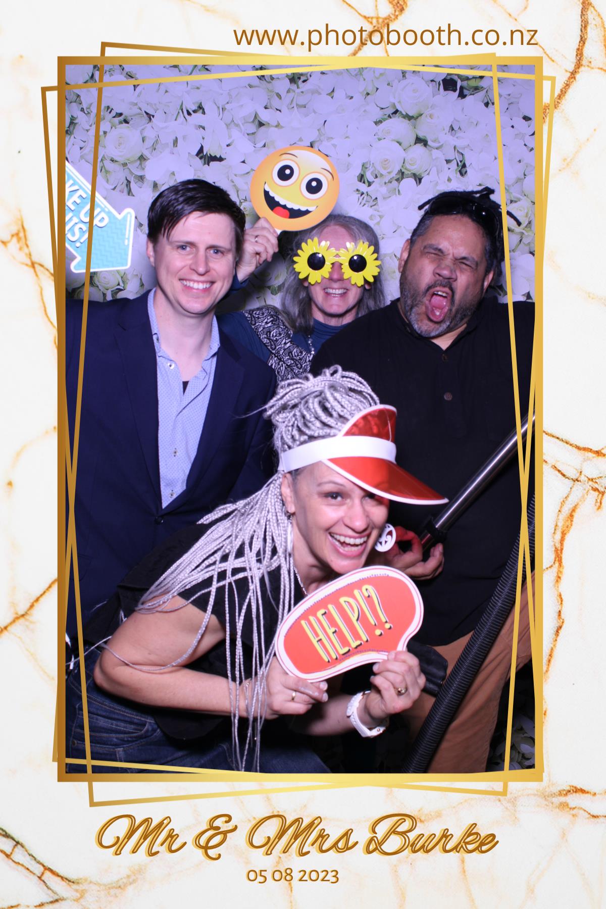 Mr & Mrs Burke | View more photos from the event at gallery.photobooth.co.nz/u/SelfieCentral/Mr-Mrs-Burke