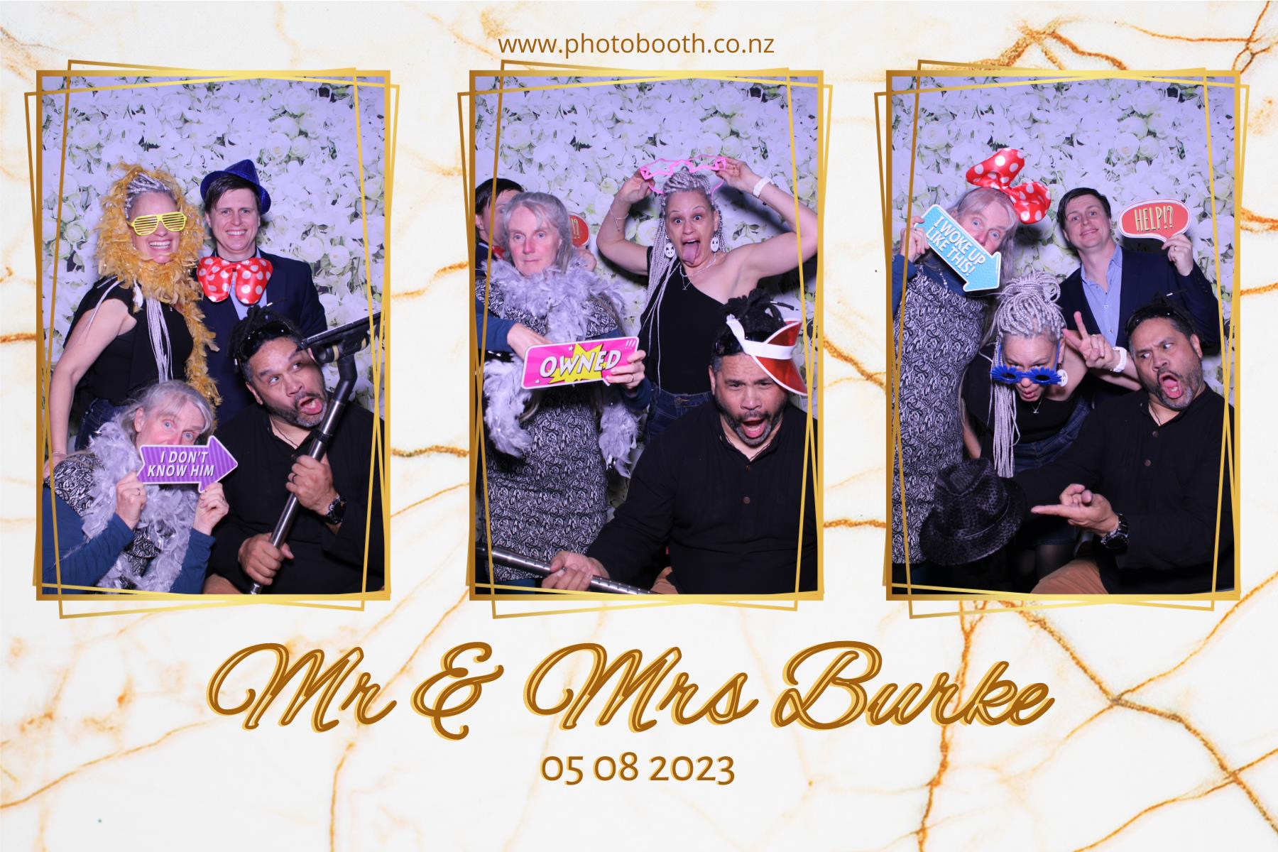 Mr & Mrs Burke | View more photos from the event at gallery.photobooth.co.nz/u/SelfieCentral/Mr-Mrs-Burke