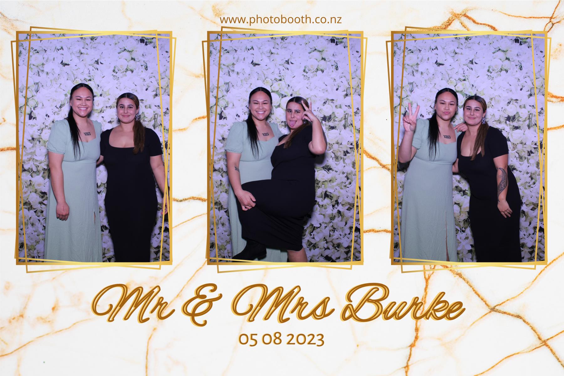 Mr & Mrs Burke | View more photos from the event at gallery.photobooth.co.nz/u/SelfieCentral/Mr-Mrs-Burke
