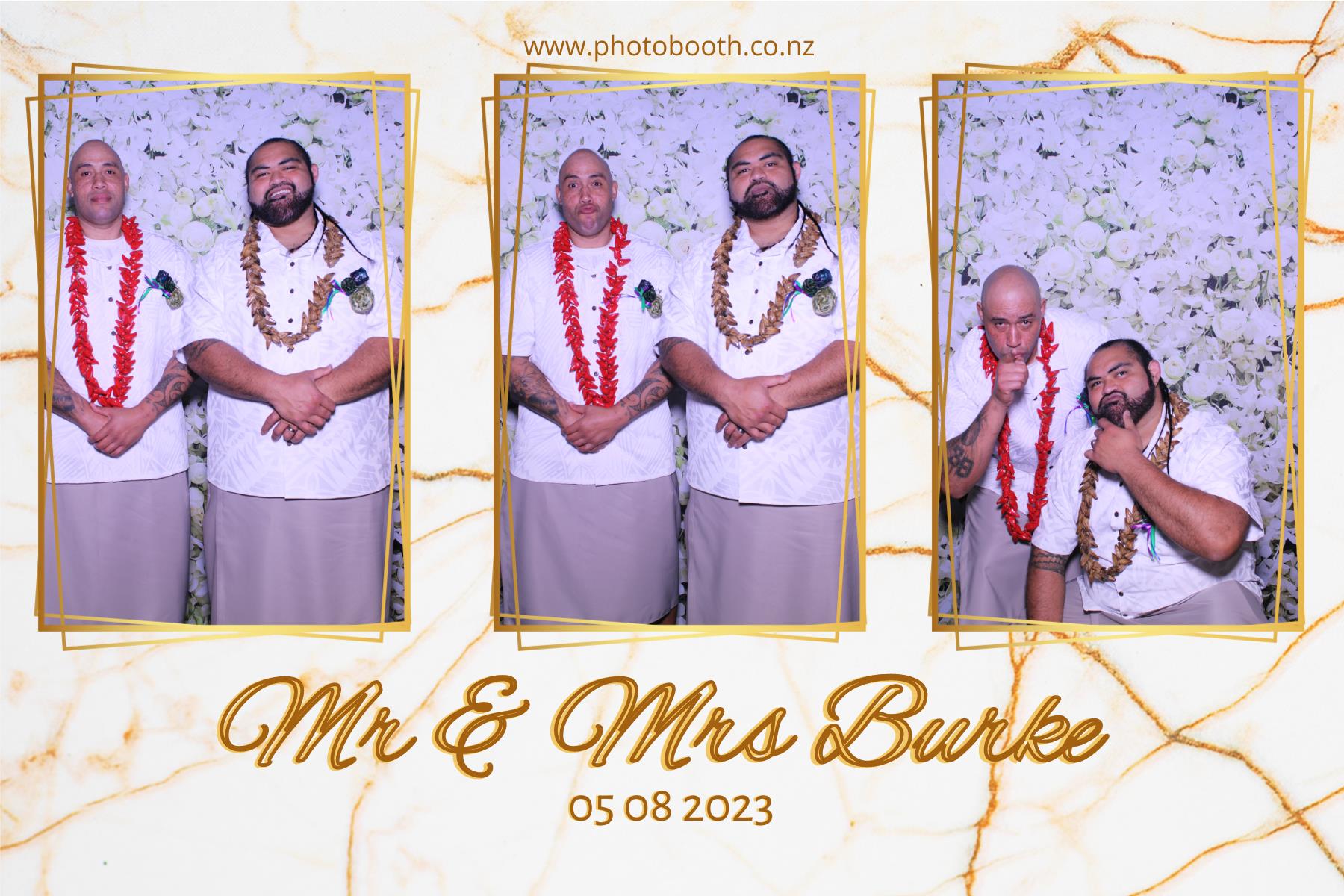 Mr & Mrs Burke | View more photos from the event at gallery.photobooth.co.nz/u/SelfieCentral/Mr-Mrs-Burke