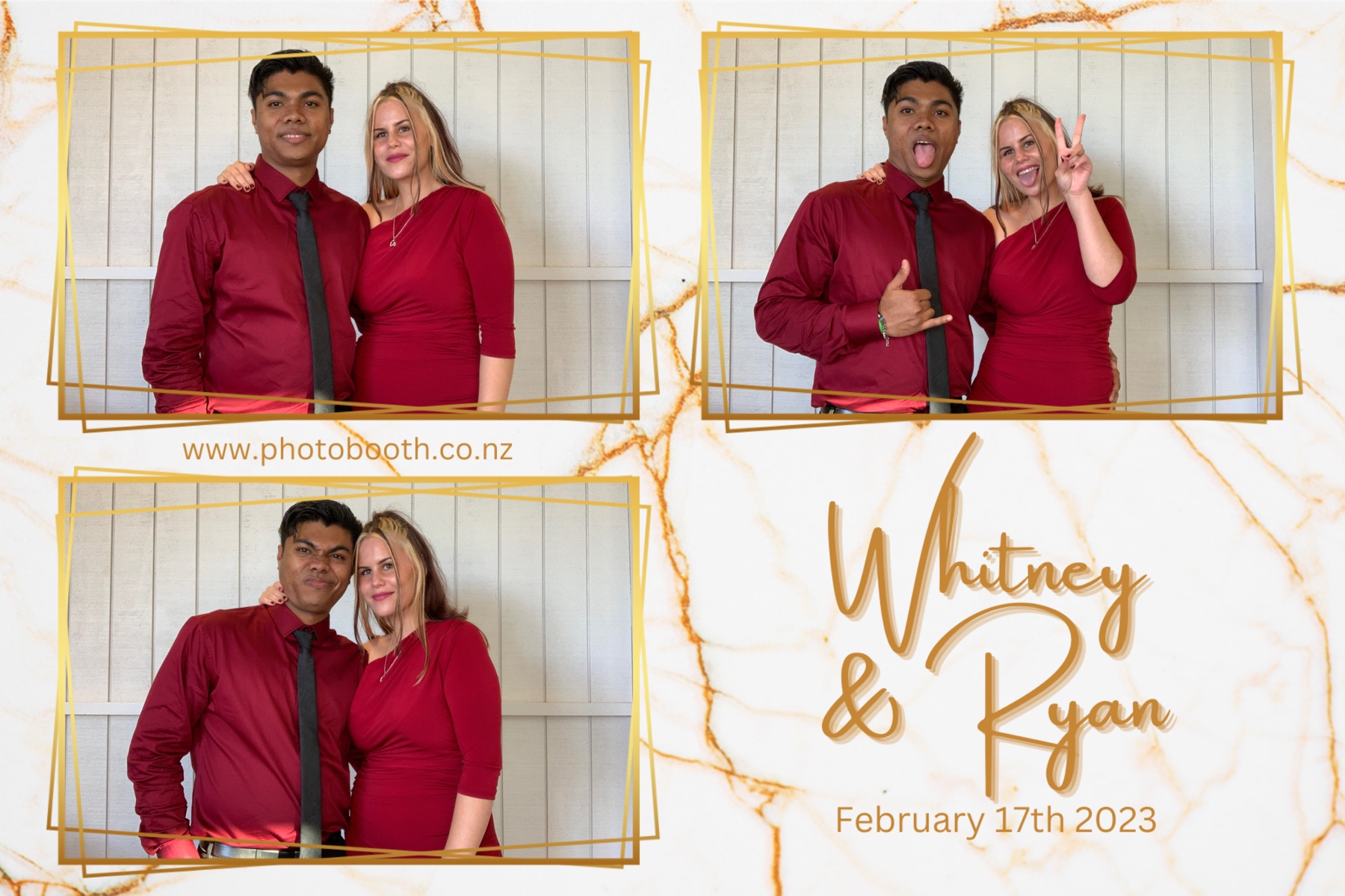 Whitney & Ryan's Wedding | View more photos from the event at gallery.photobooth.co.nz/u/SelfieCentral/Whitney-Ryans-Wedding