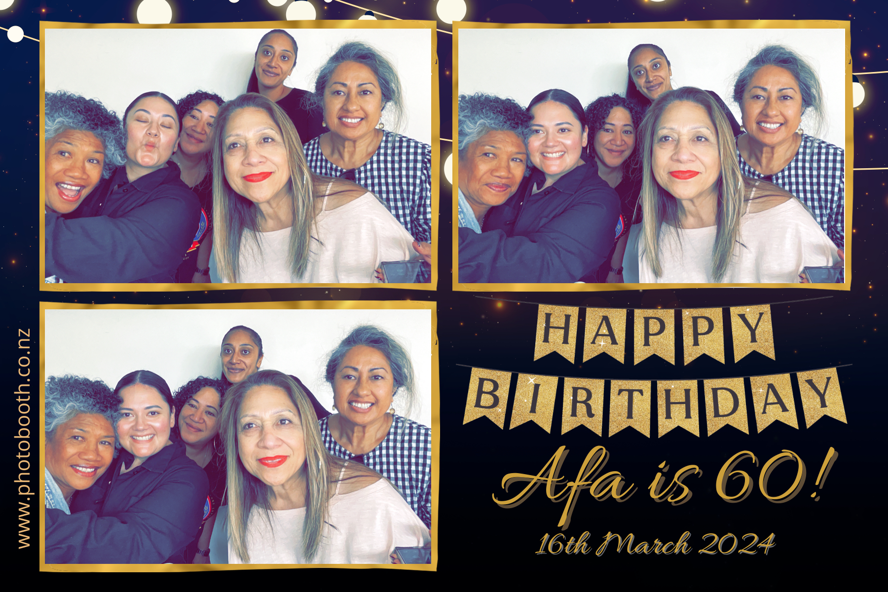 Afa's 60th | View more photos from the event at gallery.photobooth.co.nz/u/SelfieCentral/Afas-60th
