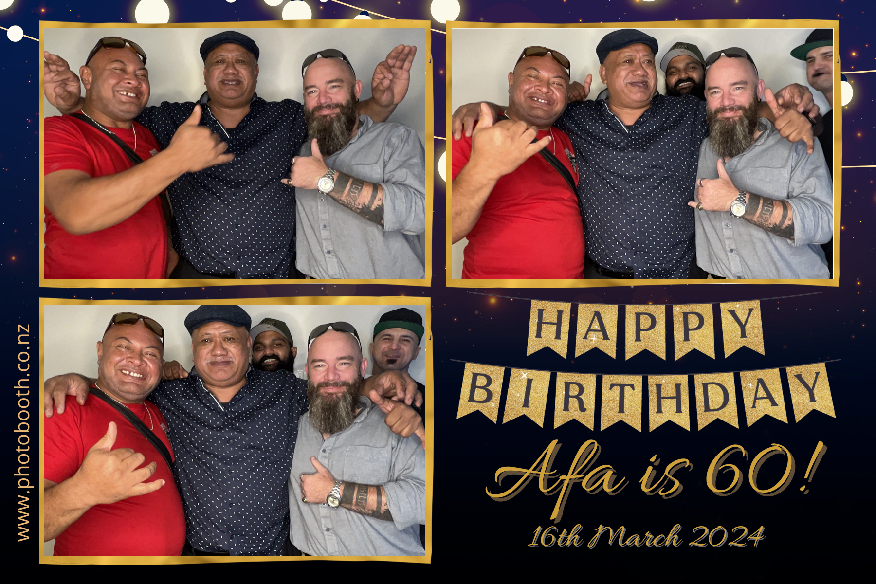 Afa's 60th | View more photos from the event at gallery.photobooth.co.nz/u/SelfieCentral/Afas-60th