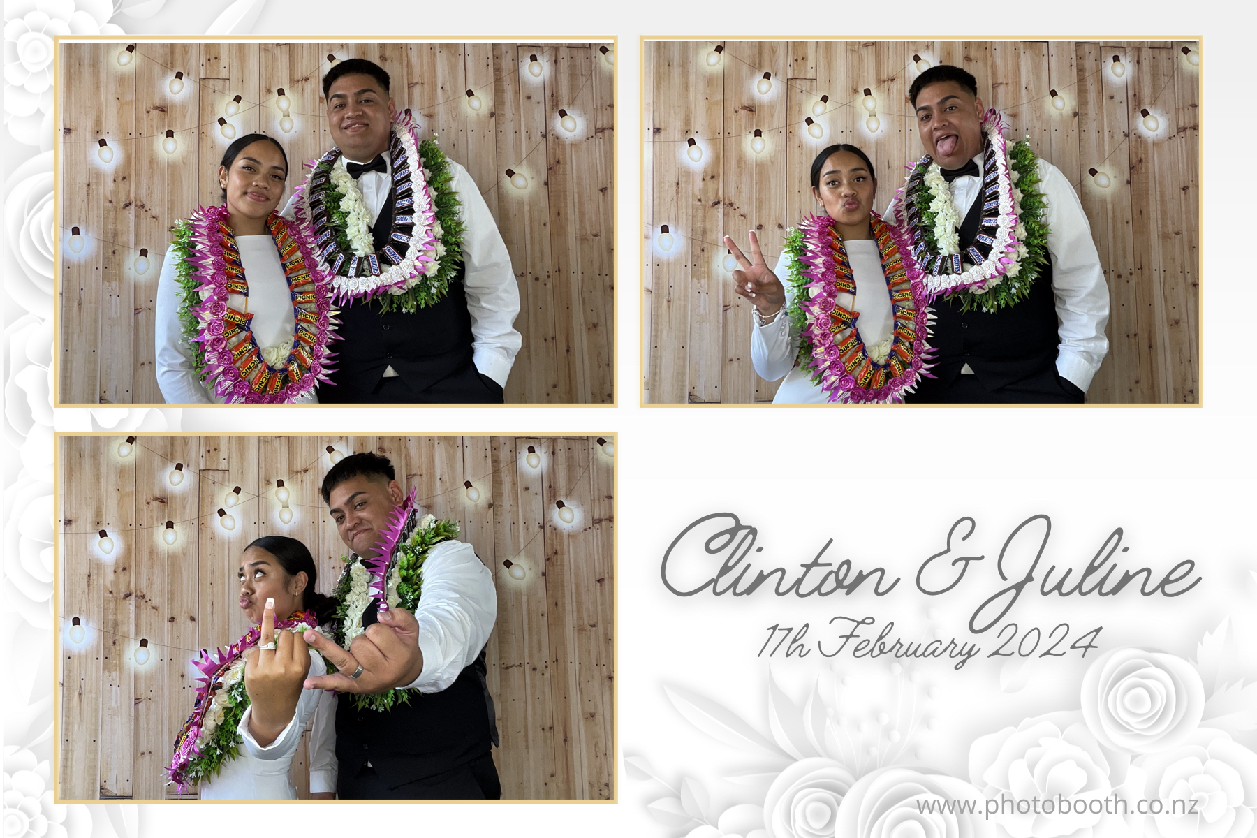 Clinton & Juline's Wedding | View more photos from the event at gallery.photobooth.co.nz/u/SelfieCentral/Clinton-Julines-Wedding